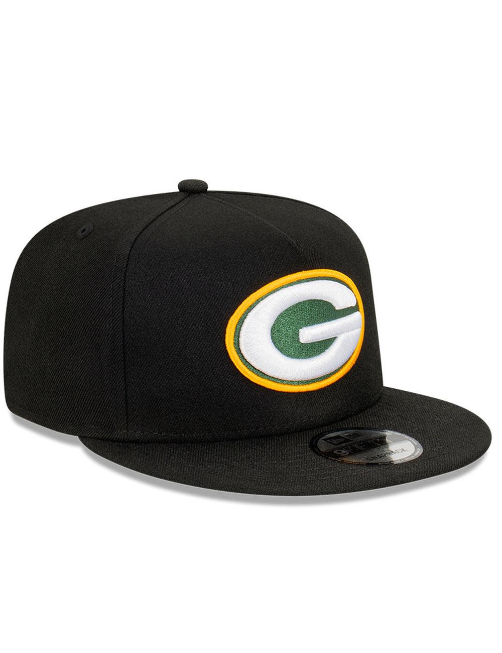 New Era Caps Green Bay Packers New Era NFL Team 9FIFTY A-Frame Snapback Hat - Black