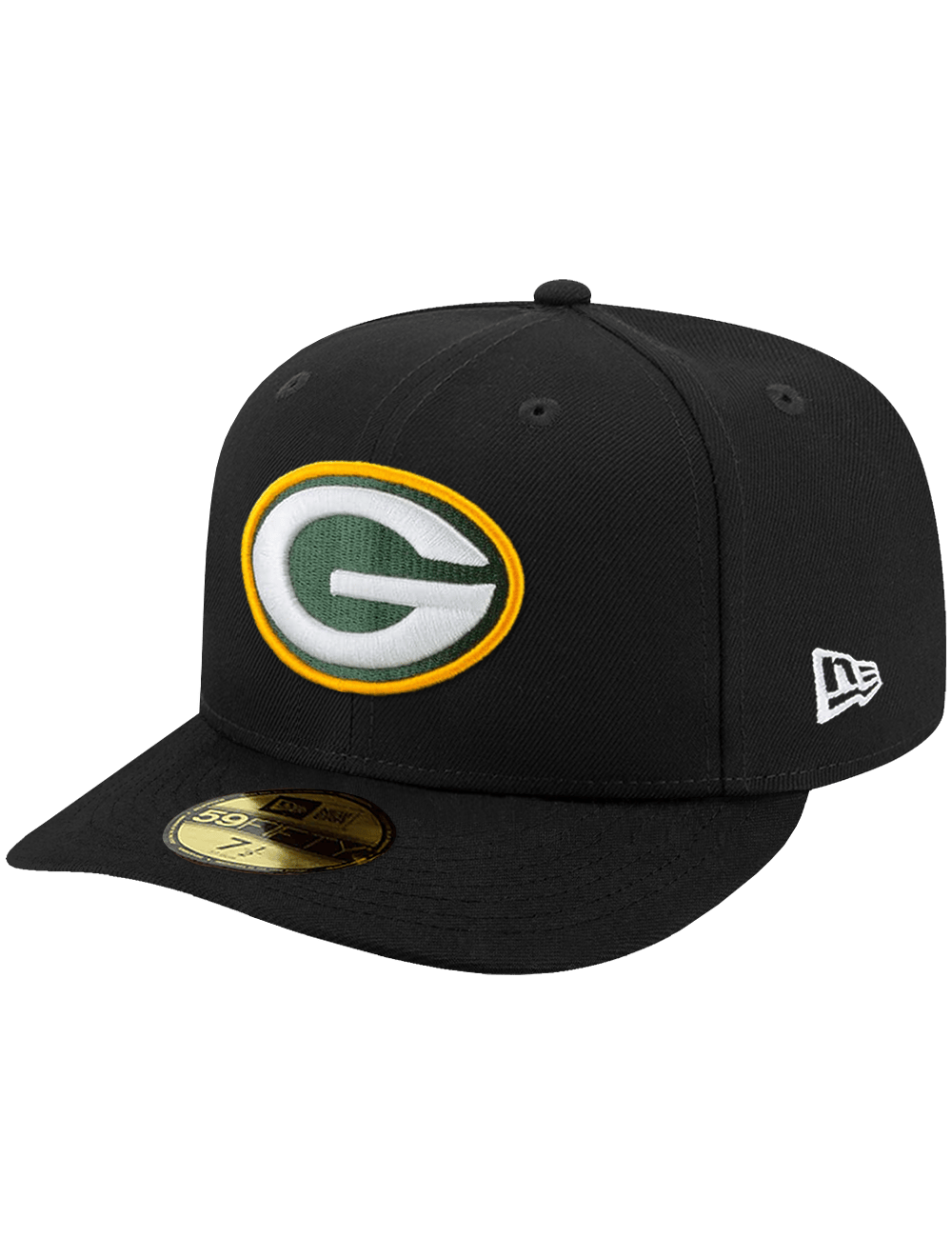 New Era Caps Green Bay Packers New Era NFL Team Pre-Curved 59FIFTY Fitted Hat - Black