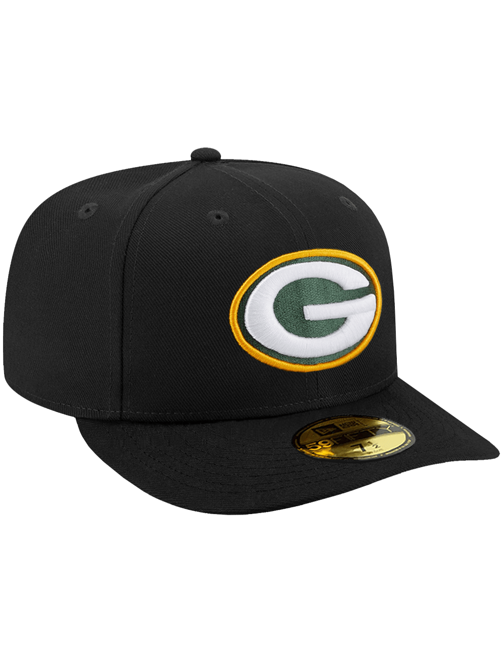 New Era Caps Green Bay Packers New Era NFL Team Pre-Curved 59FIFTY Fitted Hat - Black