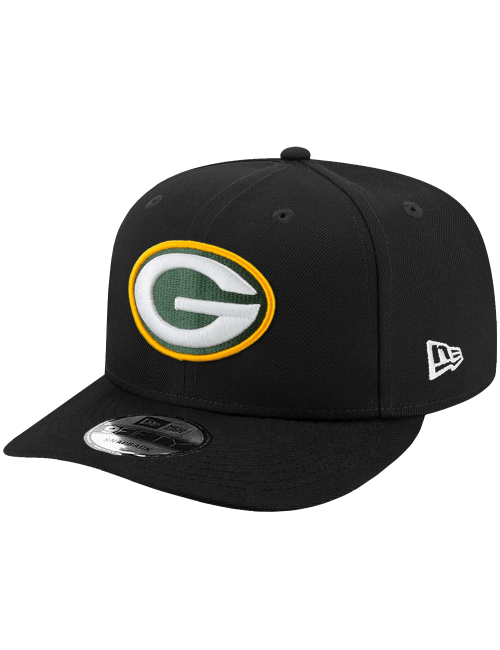 New Era Caps OSFA Green Bay Packers New Era NFL Team Pre-Curved 9FIFTY Snapback Hat - Black