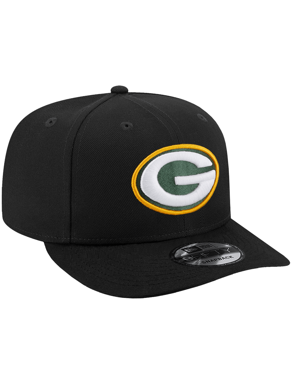 New Era Caps OSFA Green Bay Packers New Era NFL Team Pre-Curved 9FIFTY Snapback Hat - Black