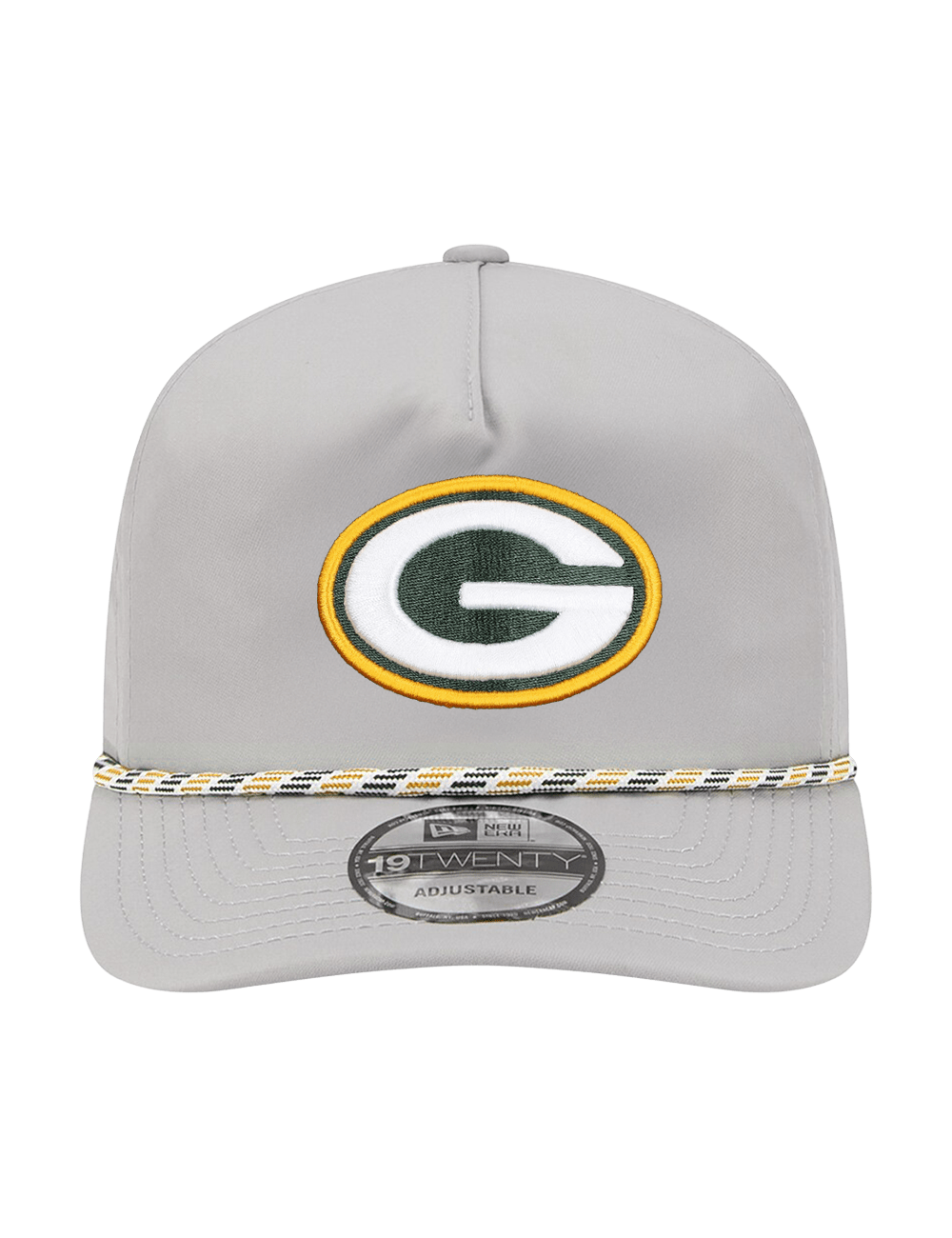 New Era Caps Green Bay Packers New Era NFL Team Rope 19TWENTY Pre-Curved Snapback Hat - Grey