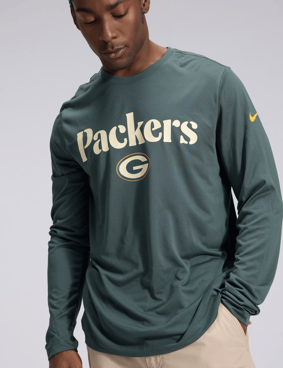 Nike T-Shirts Green Bay Packers Nike NFL 26 Rivalries Dri-Fit Legend Long Sleeve T-Shirt