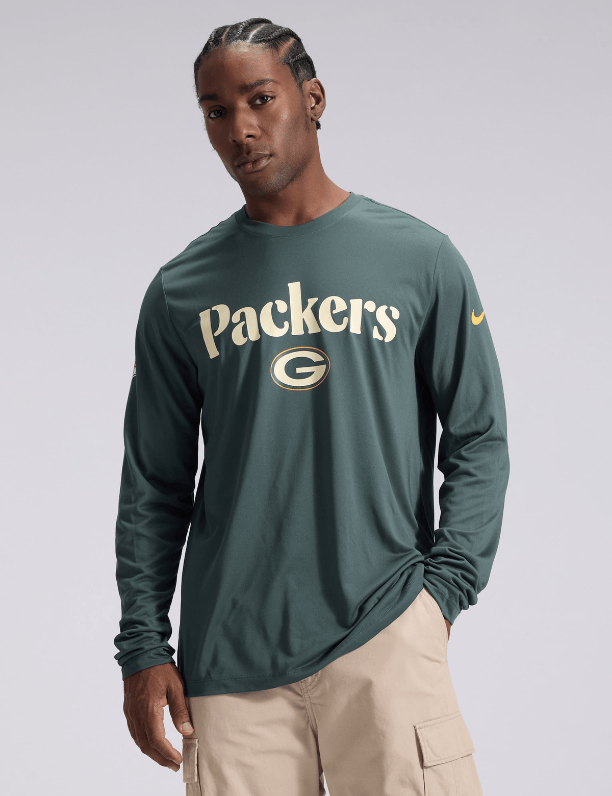 Nike T-Shirts Green Bay Packers Nike NFL 26 Rivalries Dri-Fit Legend Long Sleeve T-Shirt