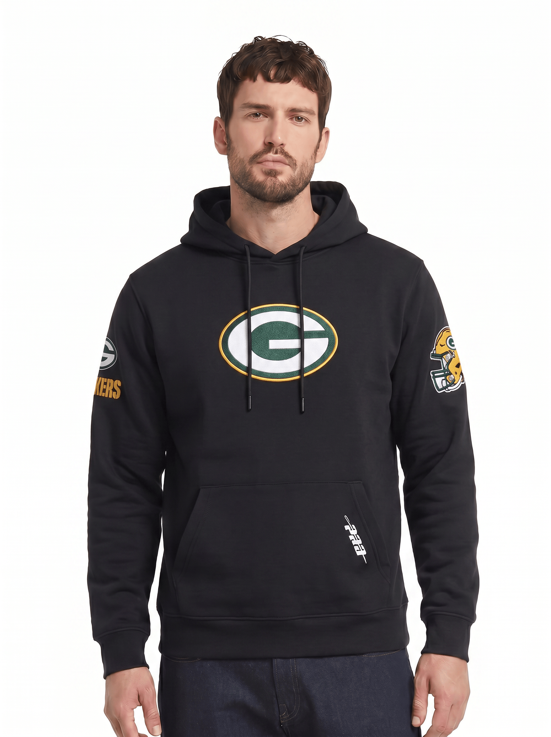 Pro Standard Jumpers Green Bay Packers Pro Standard NFL Team Chenille Flex Hoodie Jumper - Black