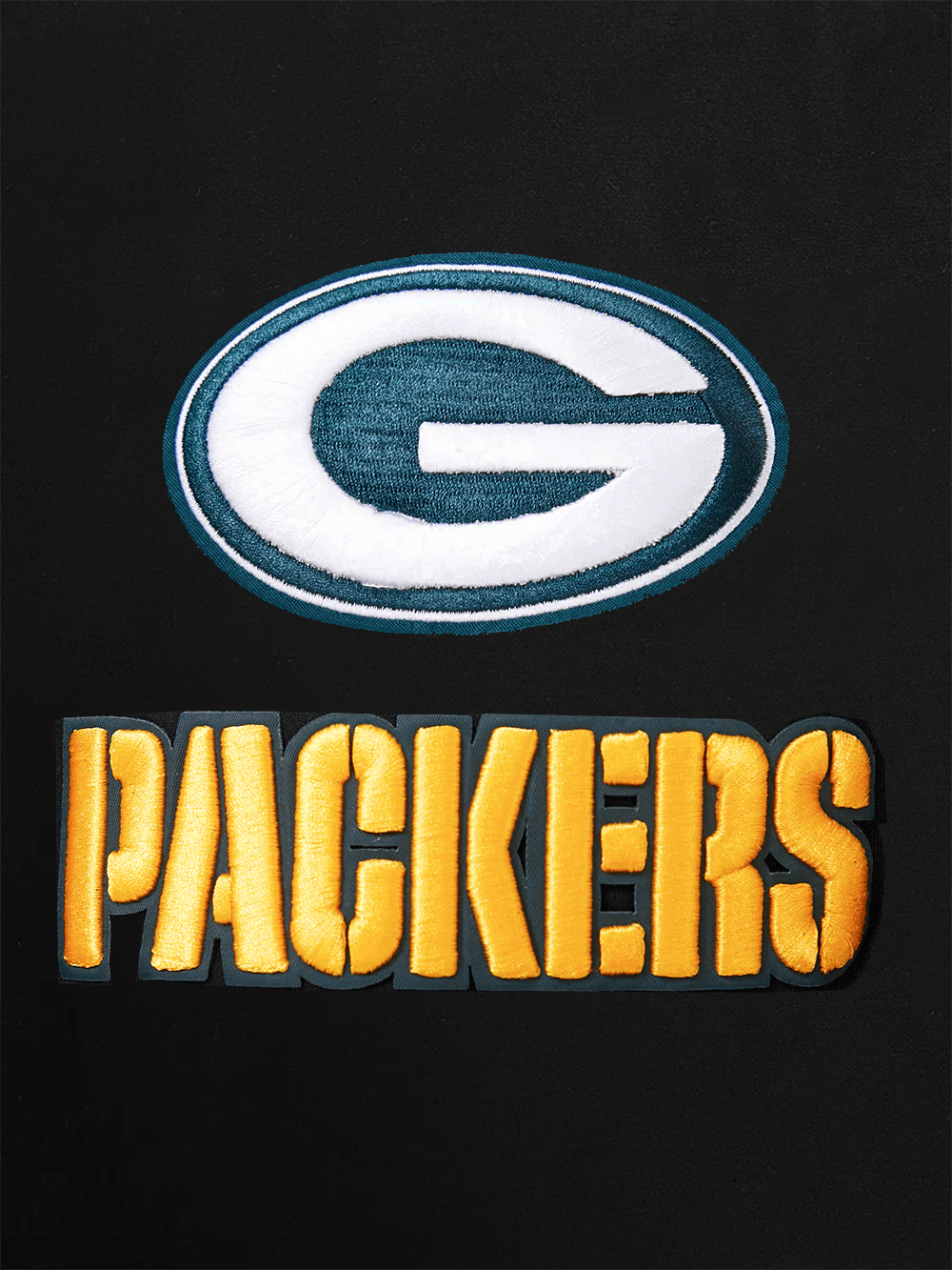 Pro Standard Jumpers Green Bay Packers Pro Standard NFL Team Chenille Flex Hoodie Jumper - Black