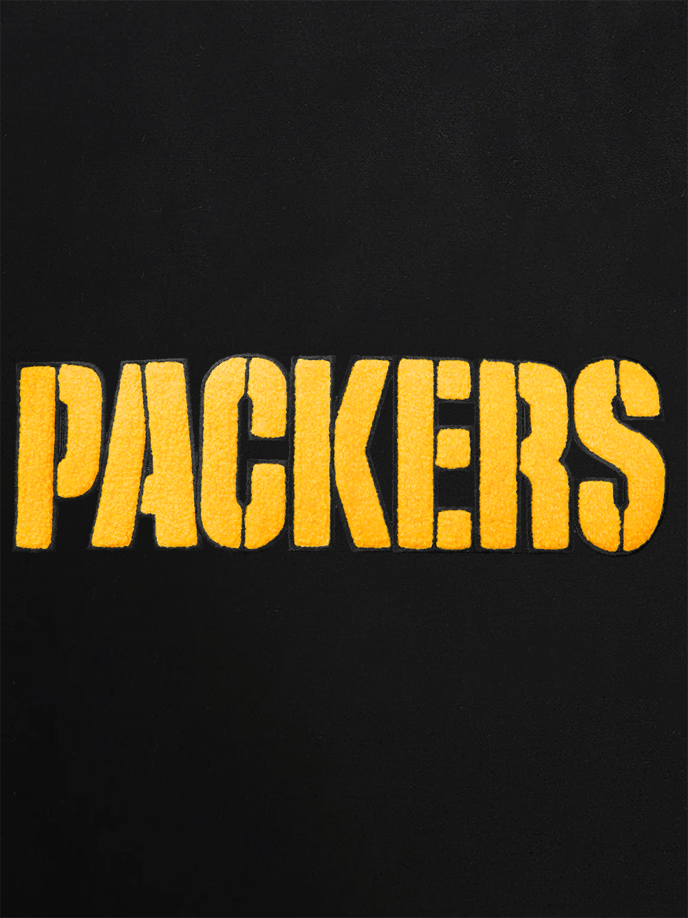 Pro Standard Jumpers Green Bay Packers Pro Standard NFL Team Chenille Flex Hoodie Jumper - Black