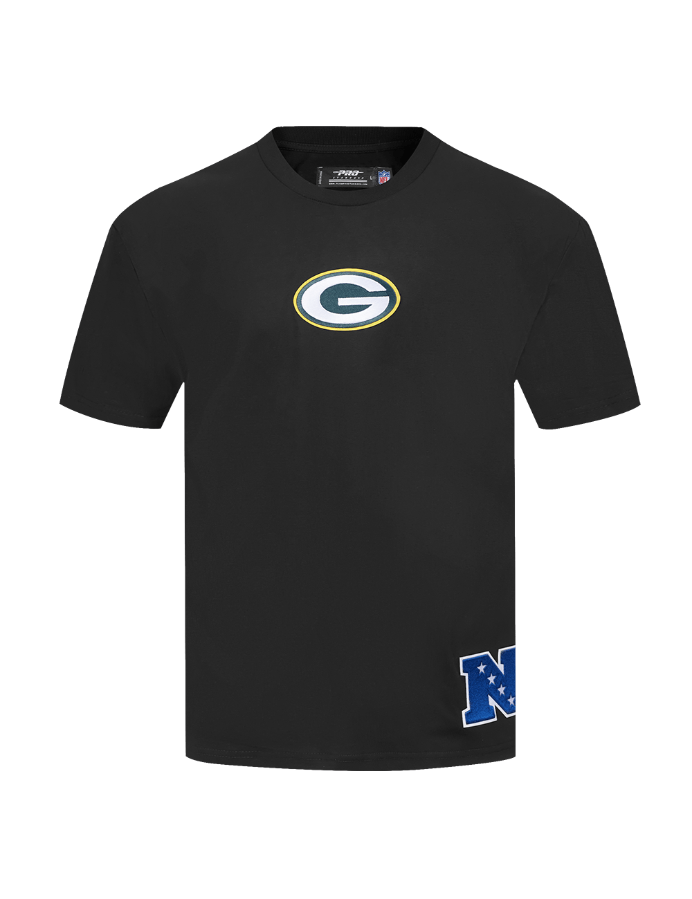 Pro Standard T-Shirts Green Bay Packers Pro Standard NFL Wingspan Drop Shoulder T-Shirt - Black