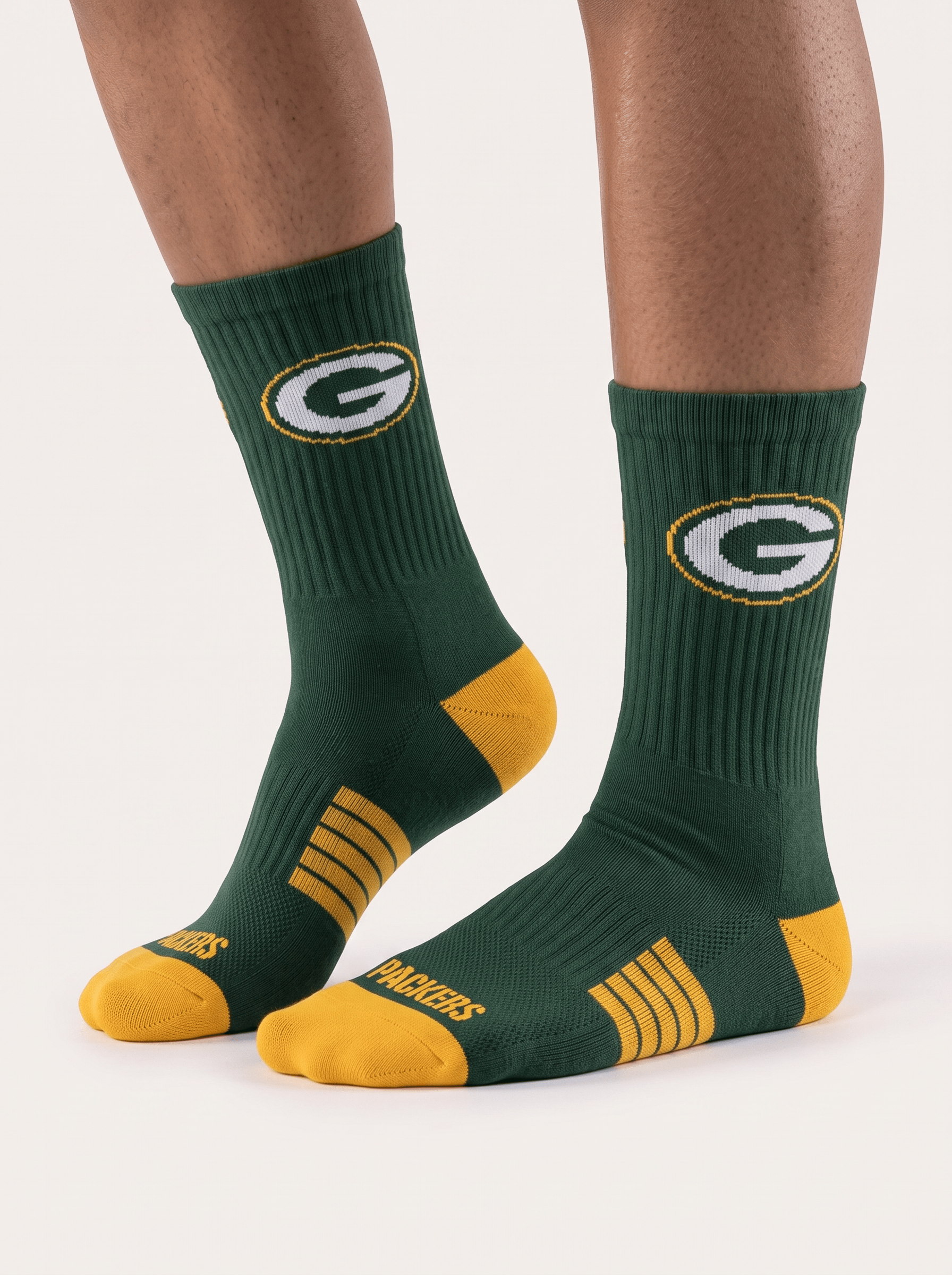 Strideline Socks Large (9-12 US) Green Bay Packers Strideline NFL Team Premier Flex-Stretch Crew Socks