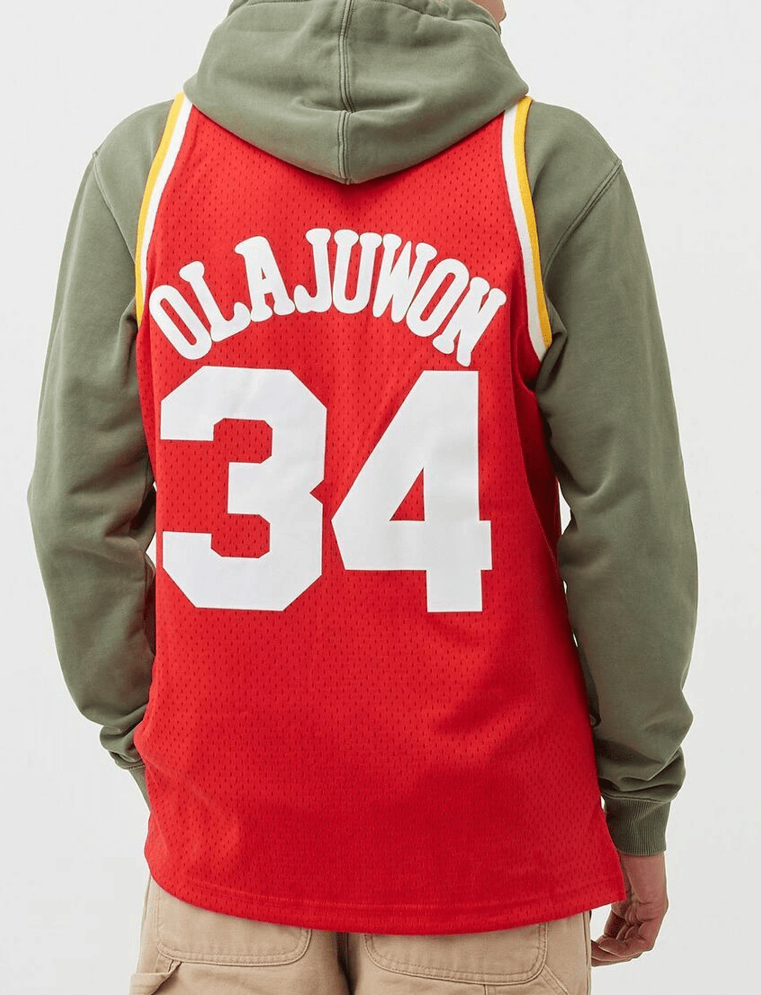 Mitchell And Ness Jerseys Hakeem Olajuwon Houston Rockets Mitchell & Ness NBA 93-94 Road Swingman Jersey - Red