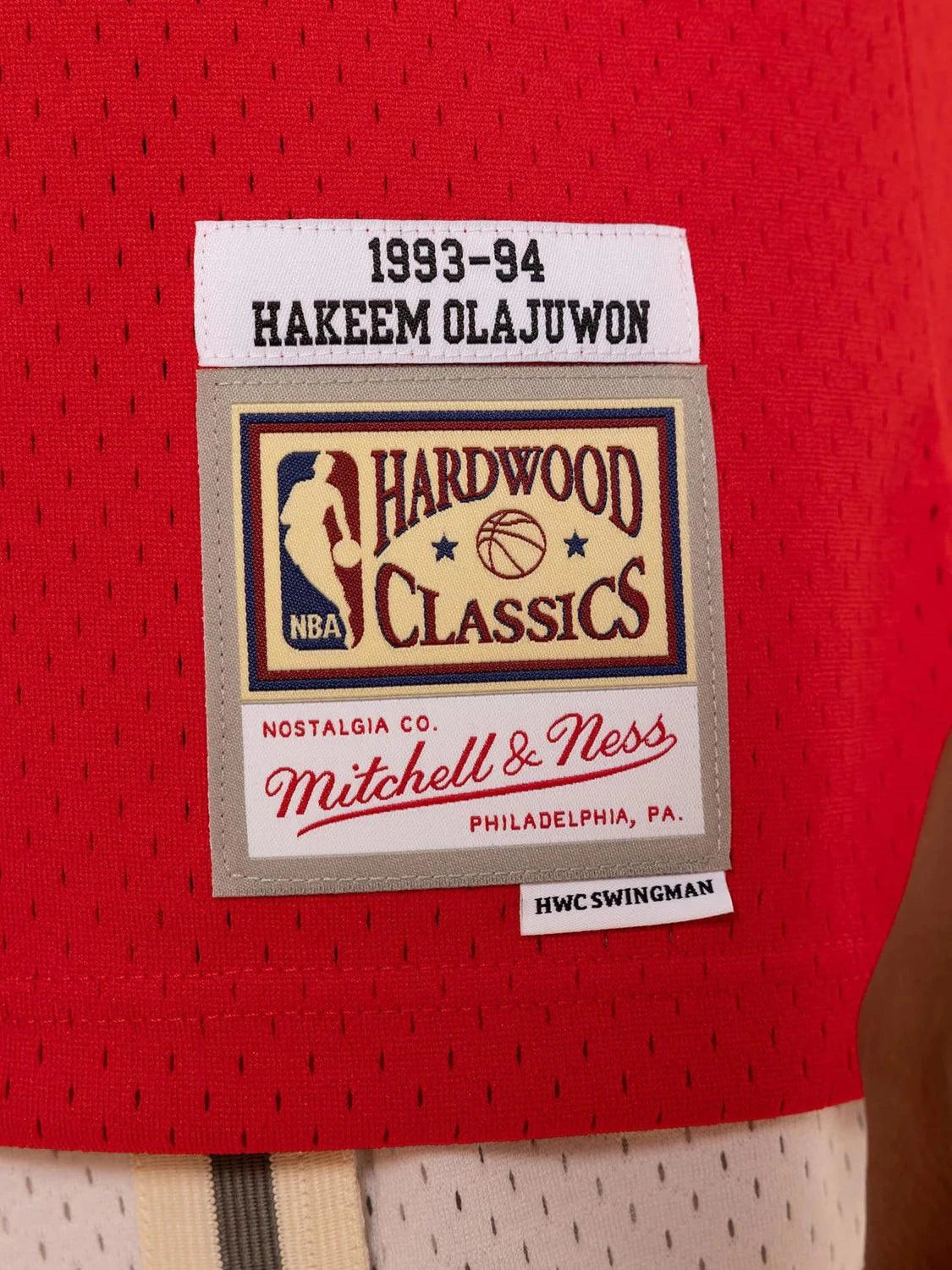 Mitchell And Ness Jerseys Hakeem Olajuwon Houston Rockets Mitchell & Ness NBA 93-94 Swingman Jersey - Red