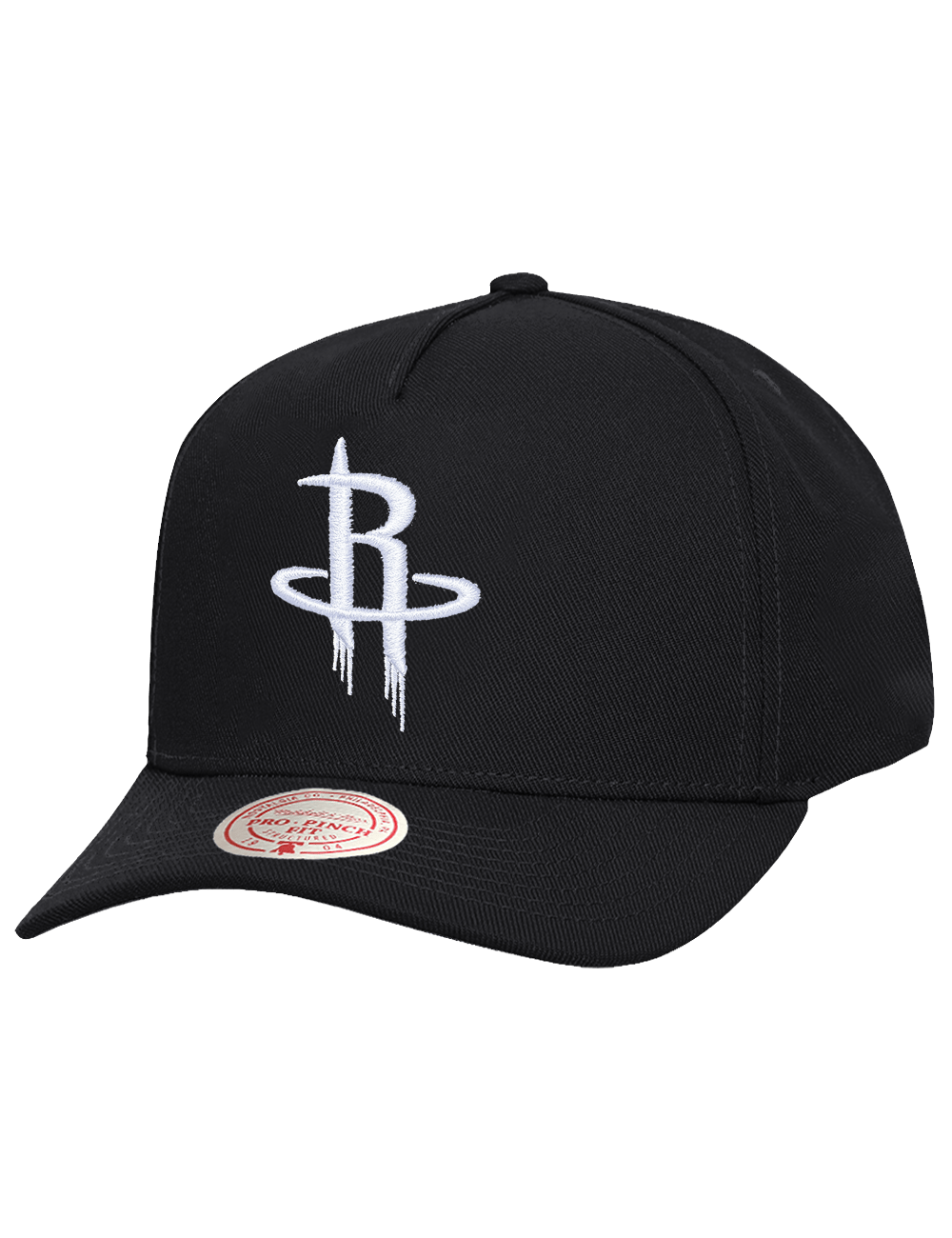 Mitchell And Ness Caps OSFM Houston Rockets Mitchell & Ness NBA Monochrome Pro Pinch Snapback Hat - Black