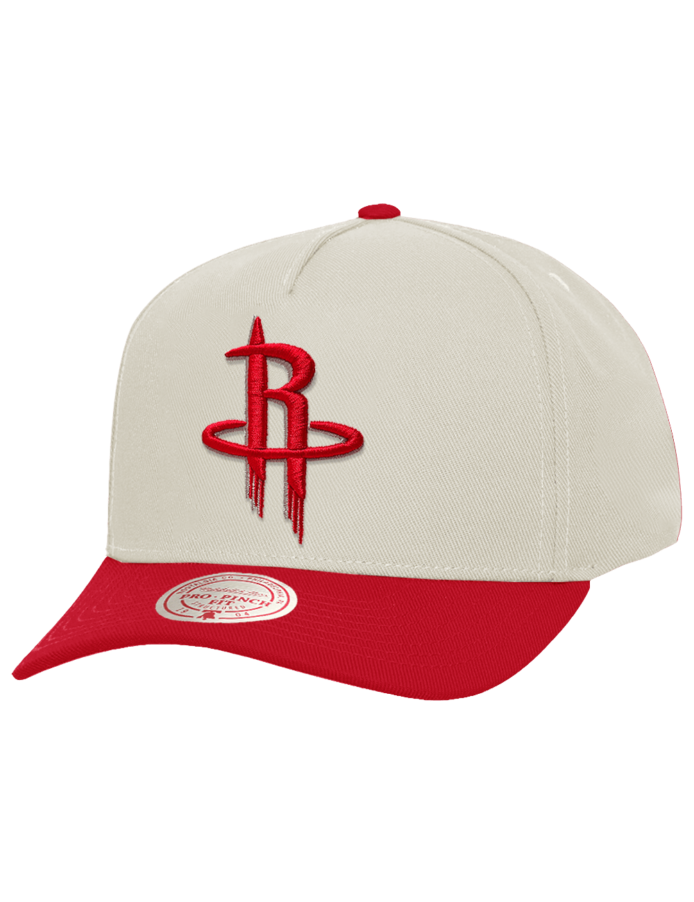 Mitchell And Ness Caps OSFM Houston Rockets Mitchell & Ness NBA Team Pro Pinch Snapback Hat - Chrome