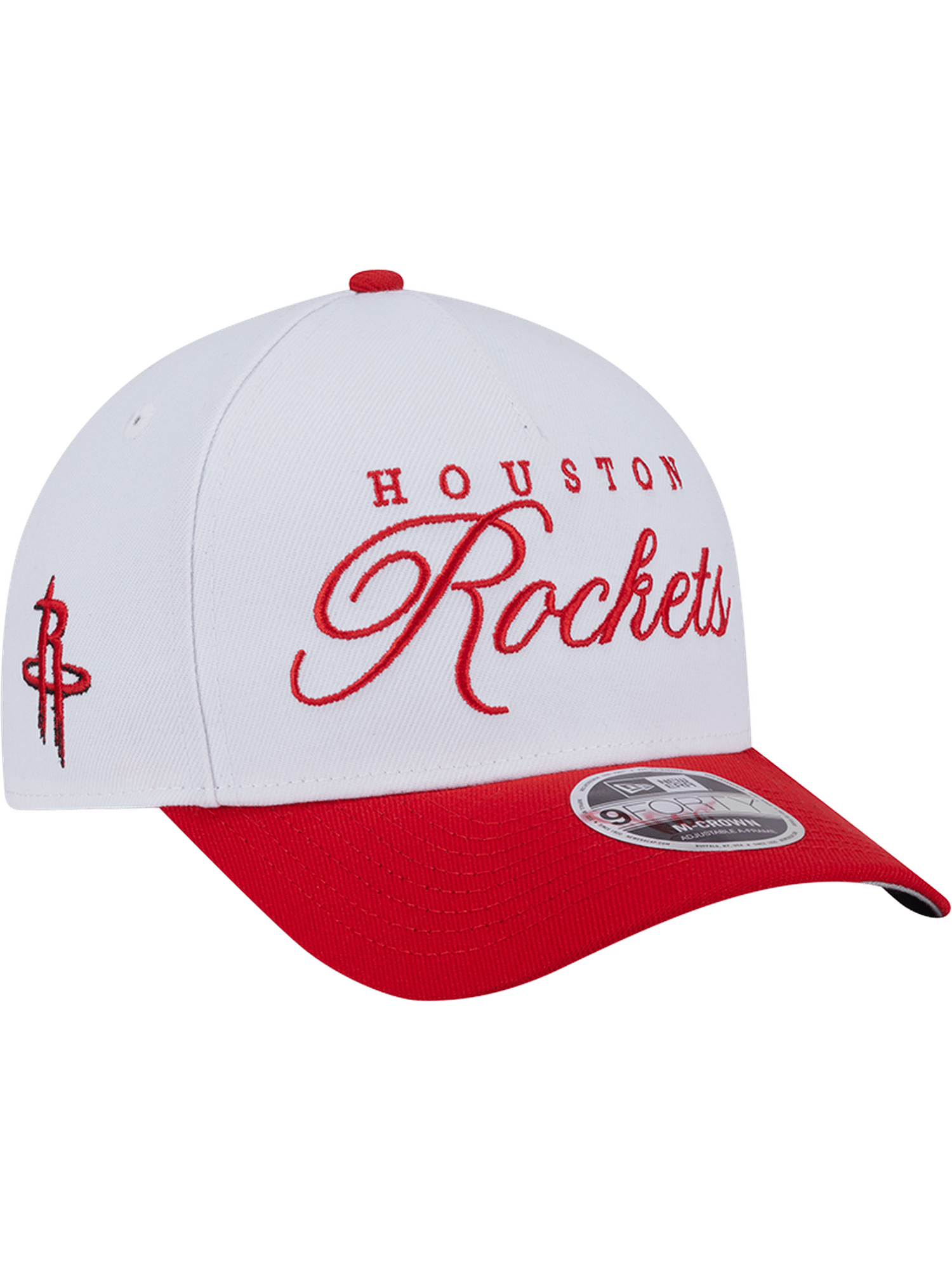 New Era Caps Houston Rockets New Era NBA 25 Draft 9FORTY M-Crown A-Frame Snapback Hat - White