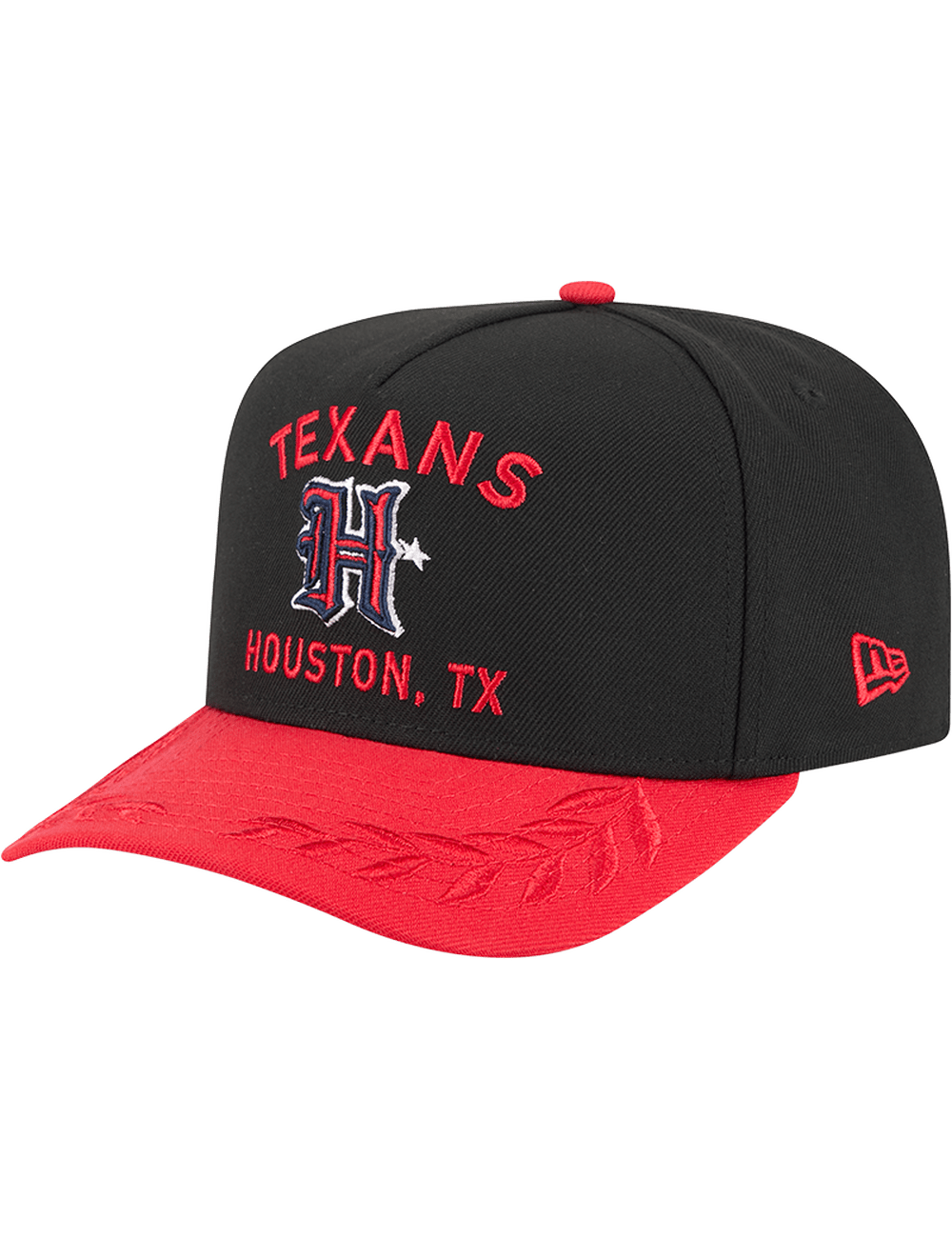 New Era Caps Houston Texans New Era NFL 25 Draft Pre-Curved 9FIFTY A-Frame Snapback Hat - Black
