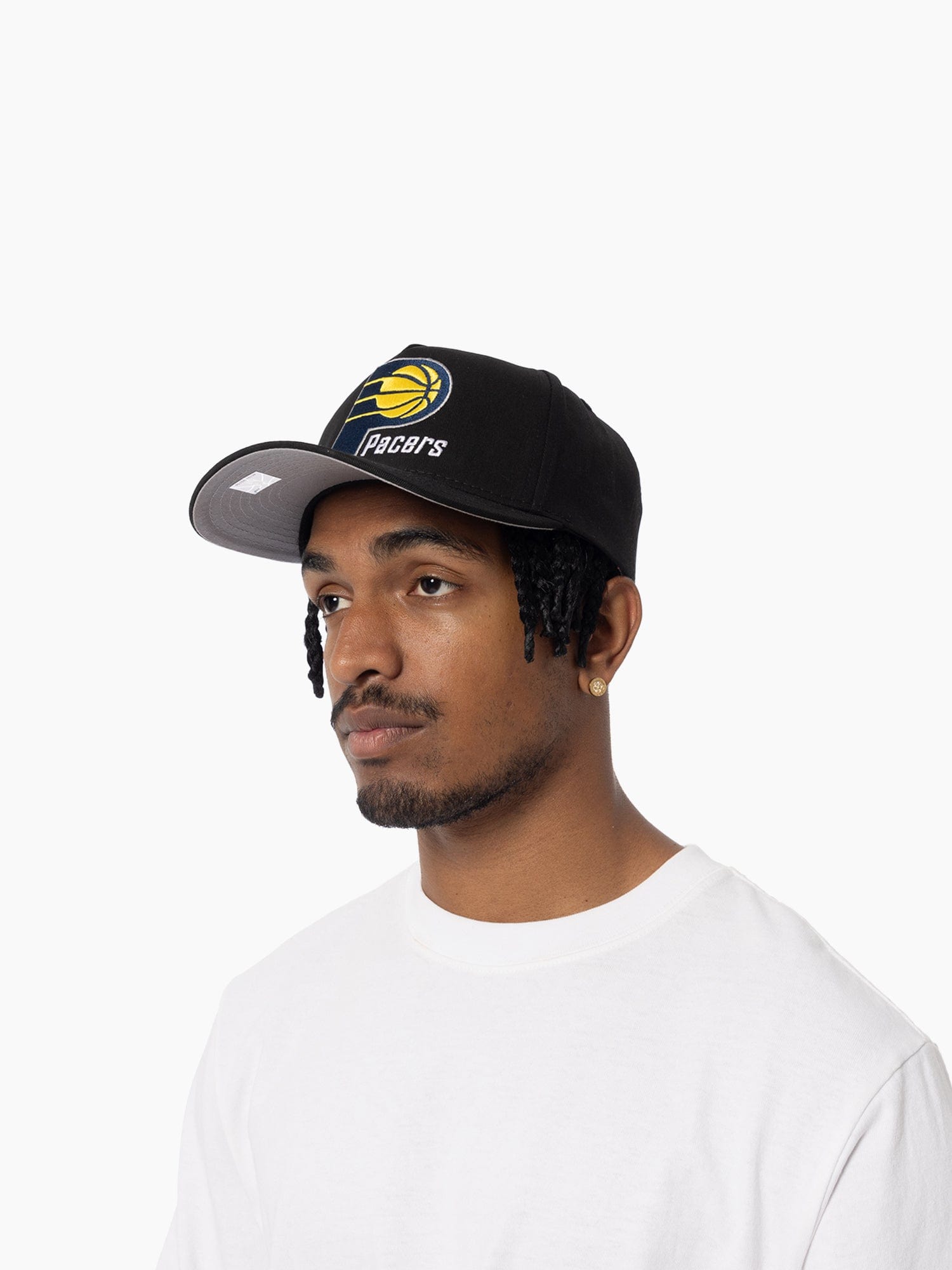 Mitchell And Ness Caps Indiana Pacers Mitchell & Ness NBA HWC Pro Pinch Snapback Hat - Black