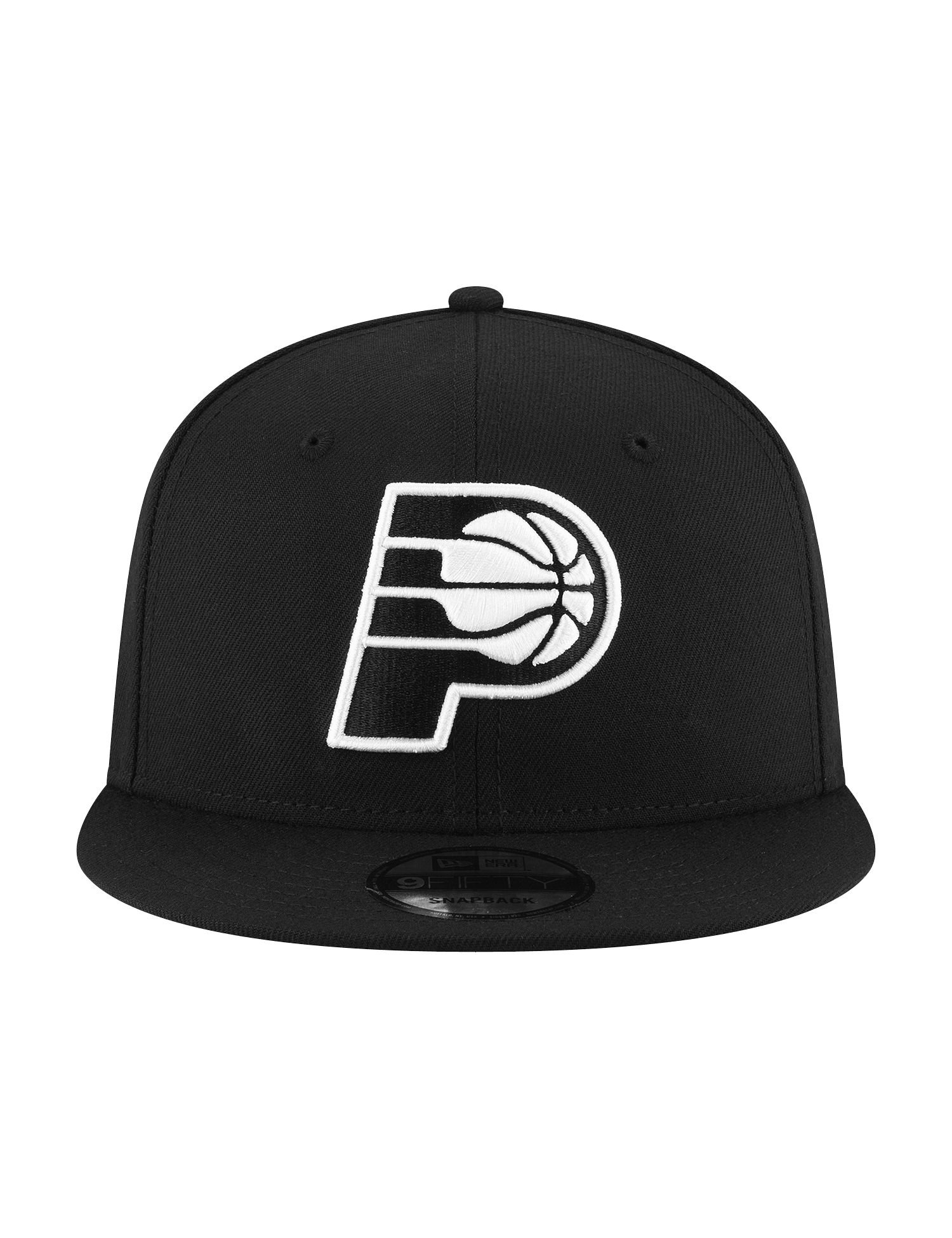 New Era Caps Indiana Pacers New Era NBA Black White 9FIFTY Snapback Hat - Black