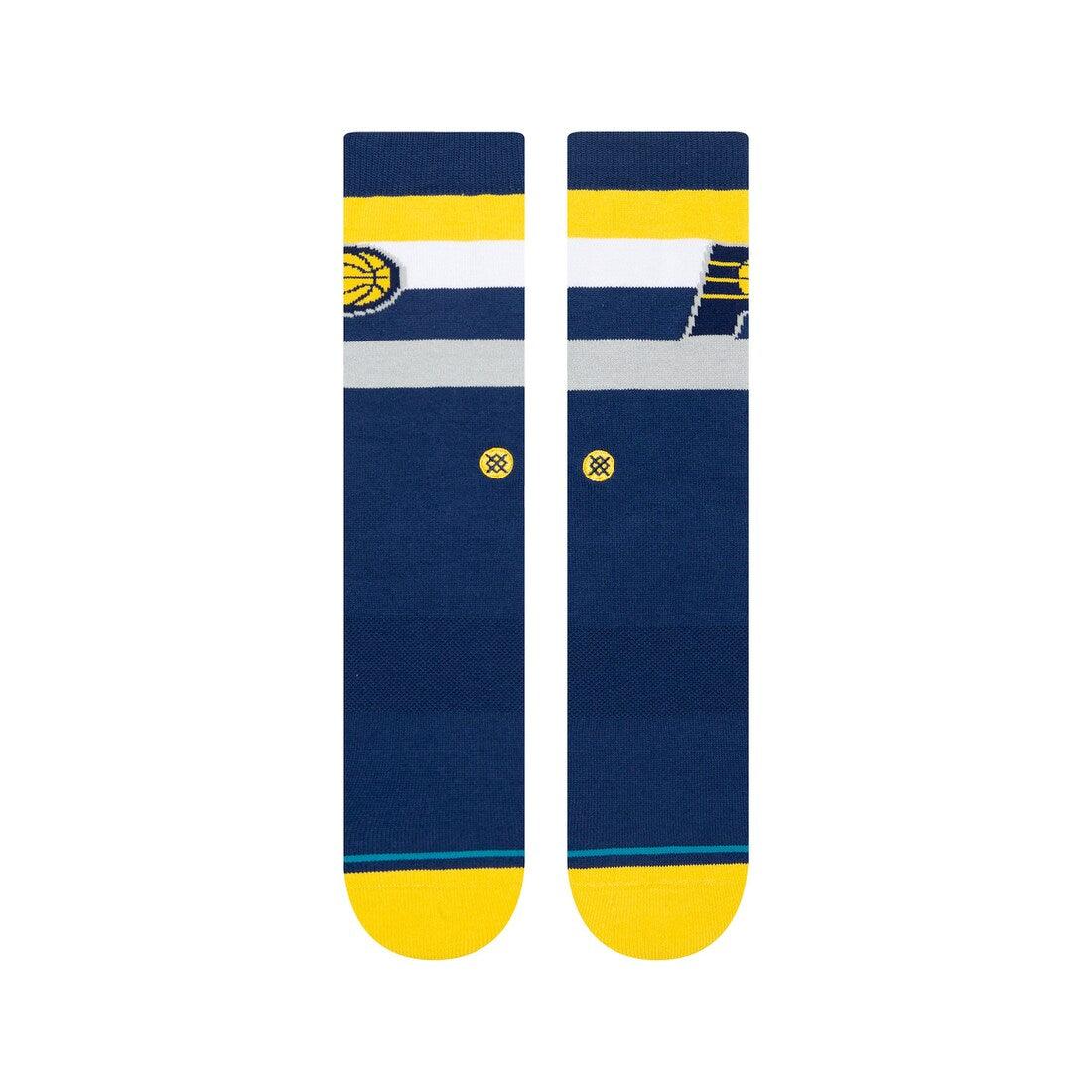 Stance Socks Large (9-12 US) Indiana Pacers Stance NBA Team Stripe Crew Socks - Navy