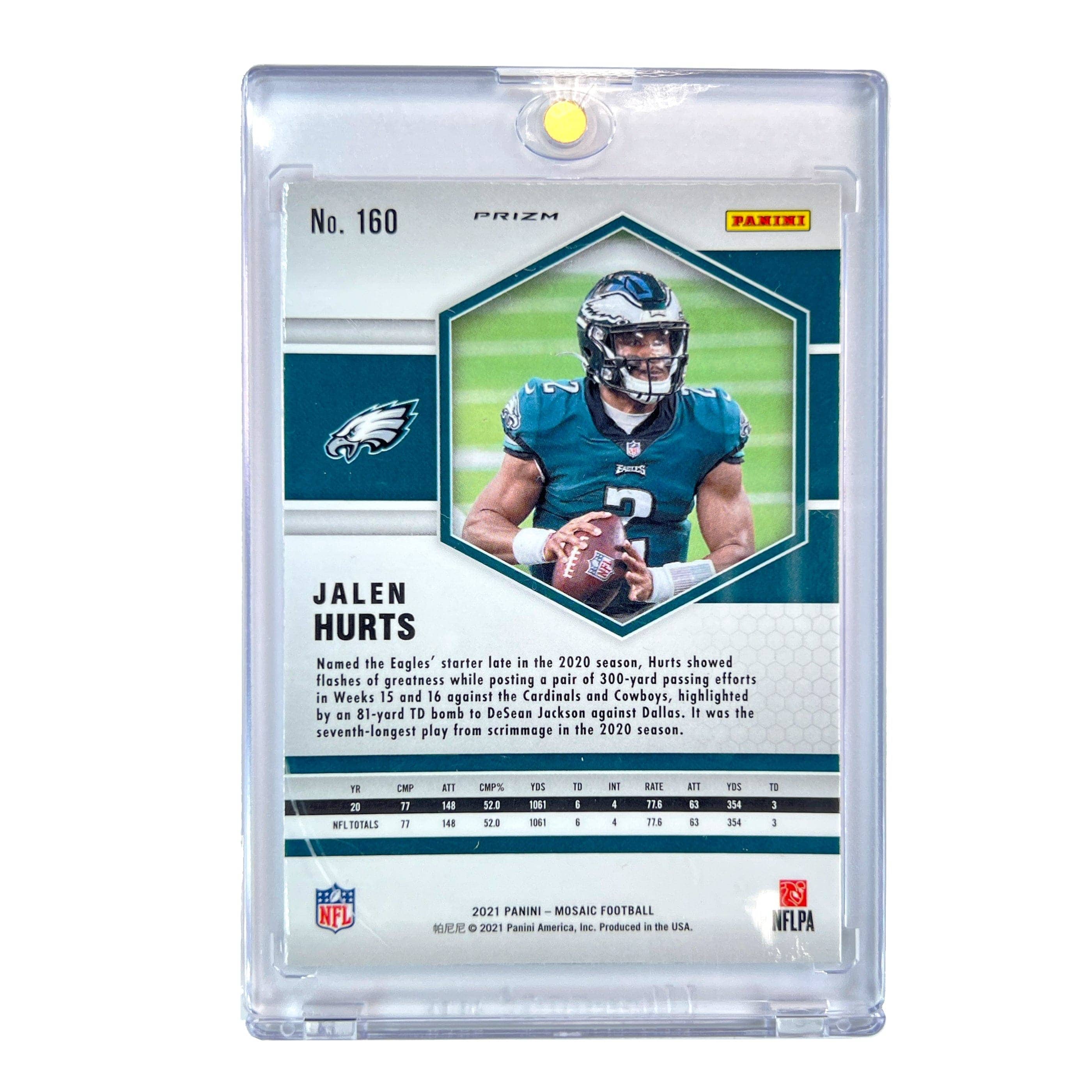 Panini Cards Jalen Hurts Philadelphia Eagles Panini NFL 21 Mosaic Pink Camo Card