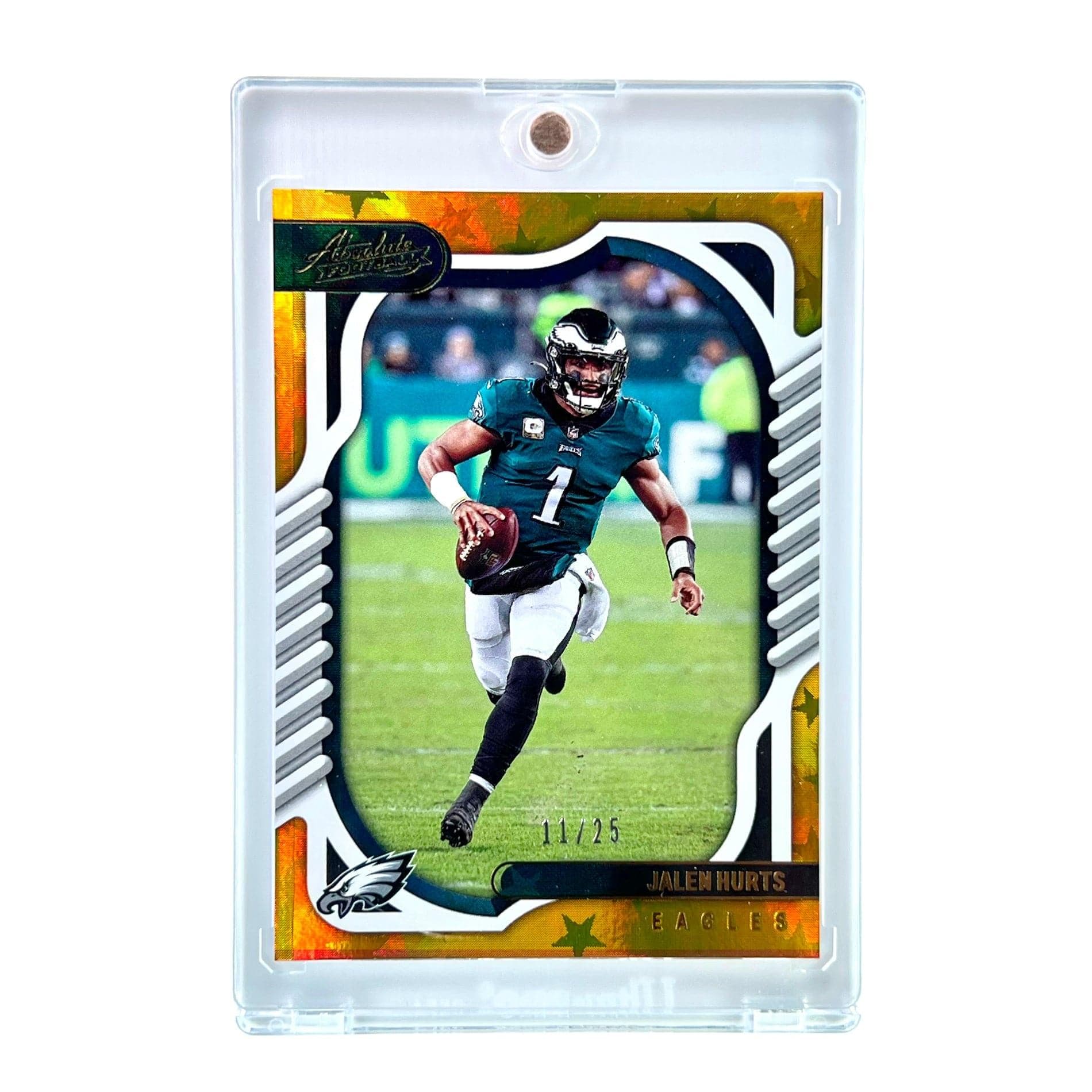 Panini Cards Jalen Hurts Philadelphia Eagles Panini NFL 22 Absolute Gold Stars /25 Card