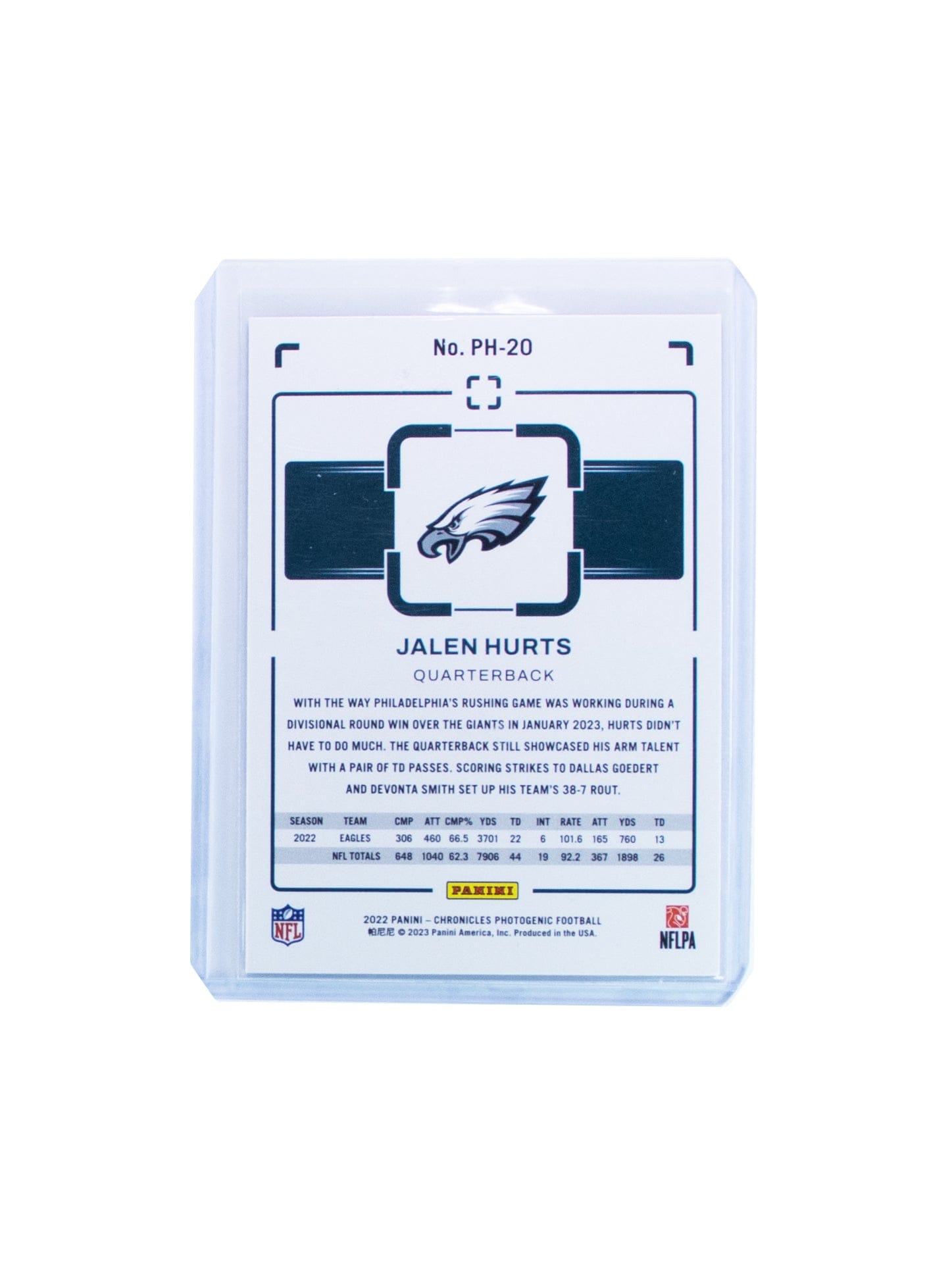 Panini Cards Jalen Hurts Philadelphia Eagles Panini NFL Chronicles Photogenic Card