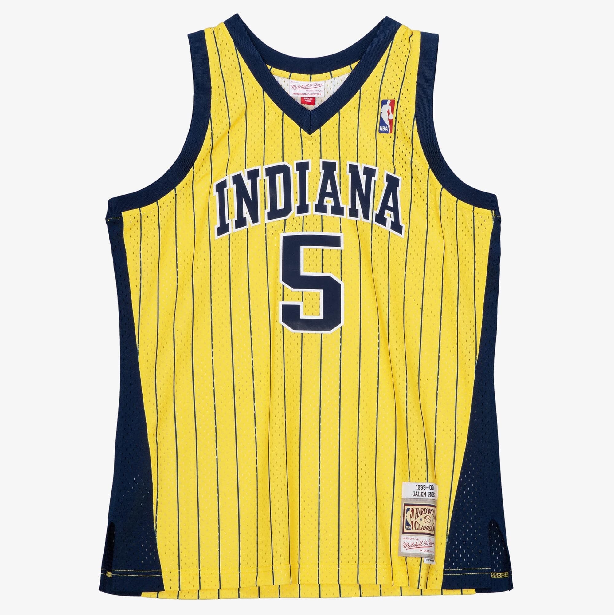 Mitchell And Ness Jerseys Jalen Rose Indiana Pacers Mitchell & Ness NBA 99-00 Road Swingman Jersey - Yellow