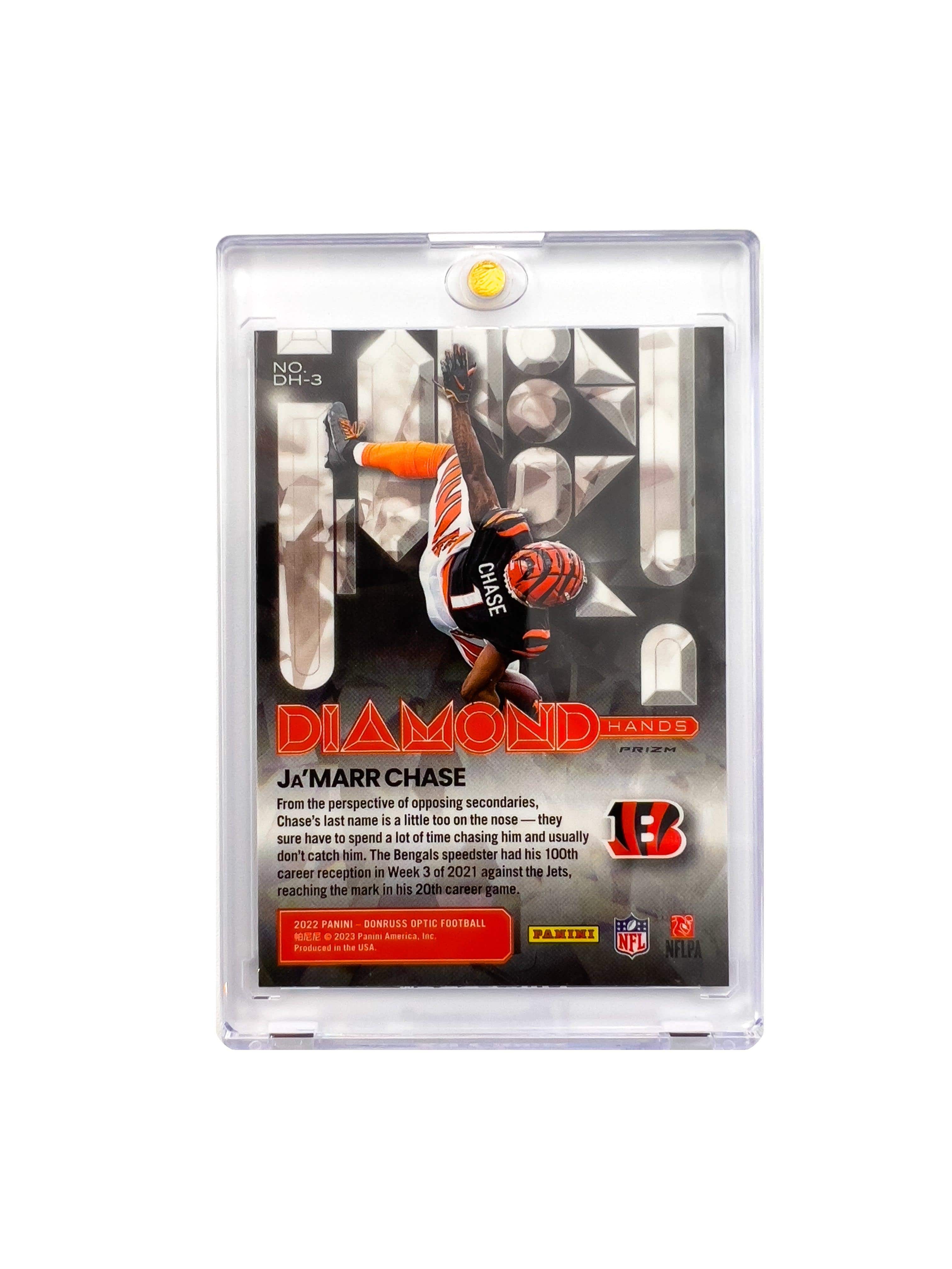 Panini Cards Jamarr Chase Cincinnati Bengals Panini NFL Optic 22 Diamond Hands Card