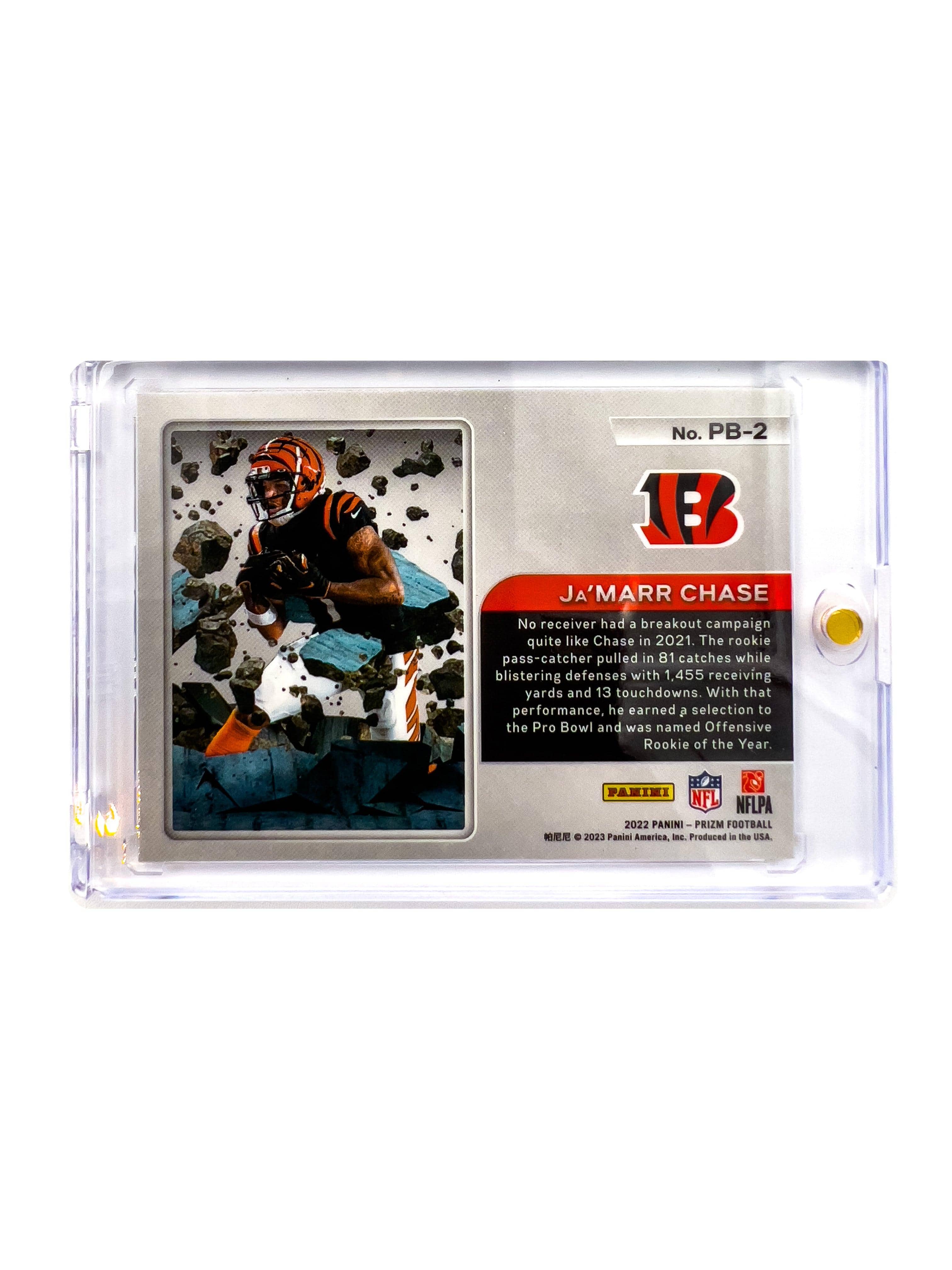 Panini Cards Jamarr Chase Cincinnati Bengals Panini NFL Prizm 22 Break Insert Card