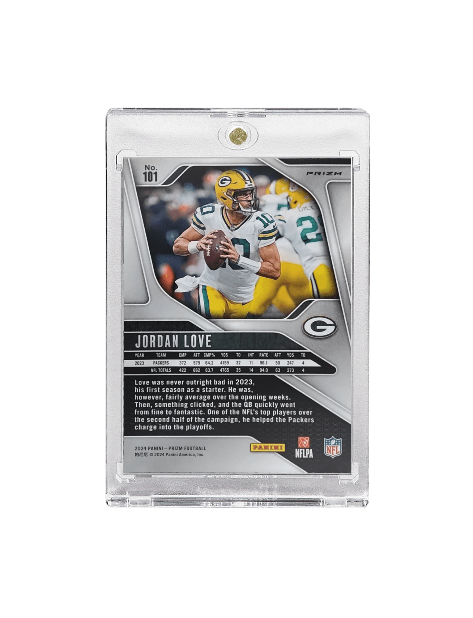 Panini Cards Jordan Love Green Bay Packers Panini NFL Prizm 24 Orange Lazer Card