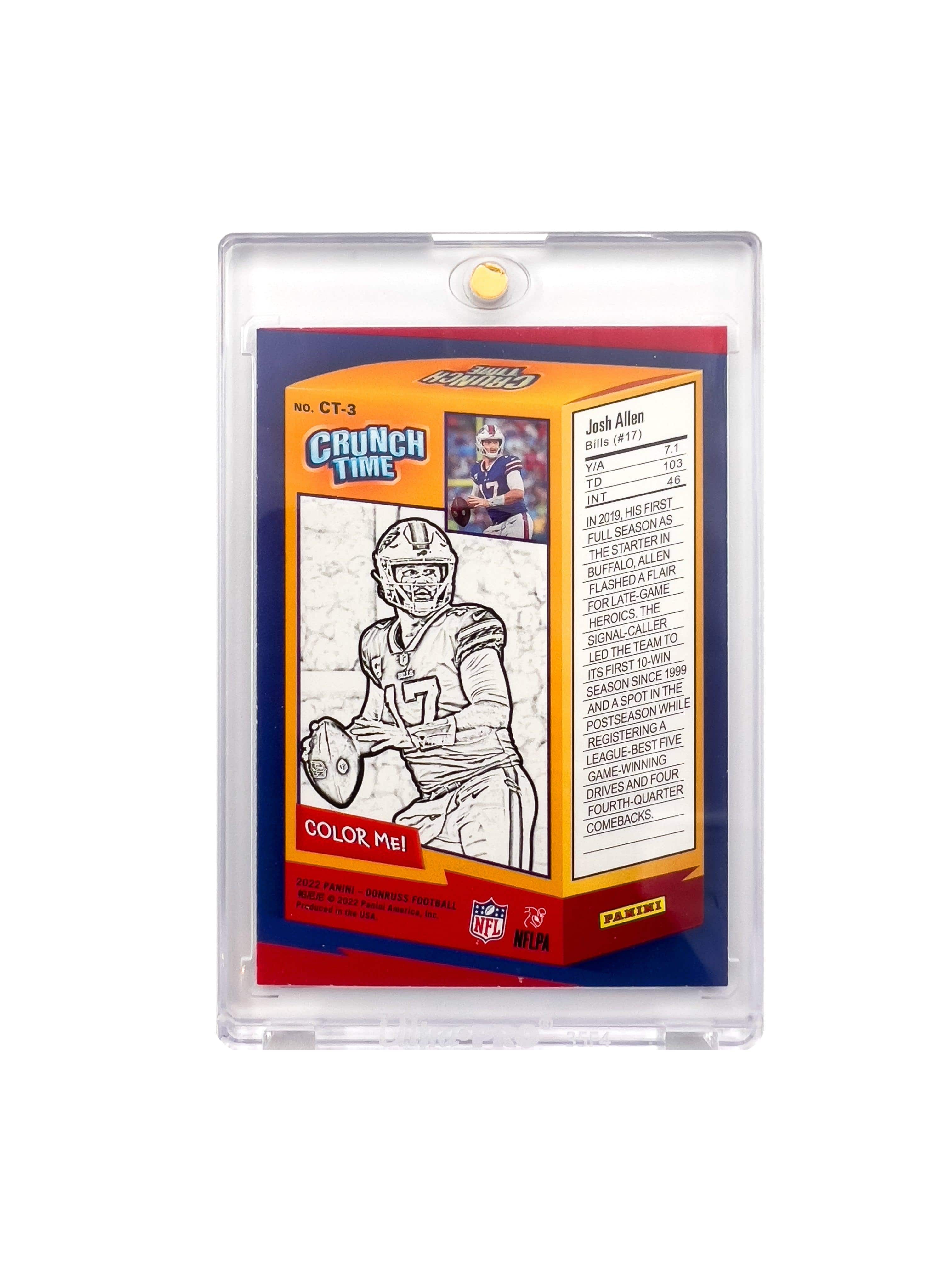 Panini Cards Josh Allen Buffalo Bills Panini NFL Donruss 22 Crunch Time SSP Card