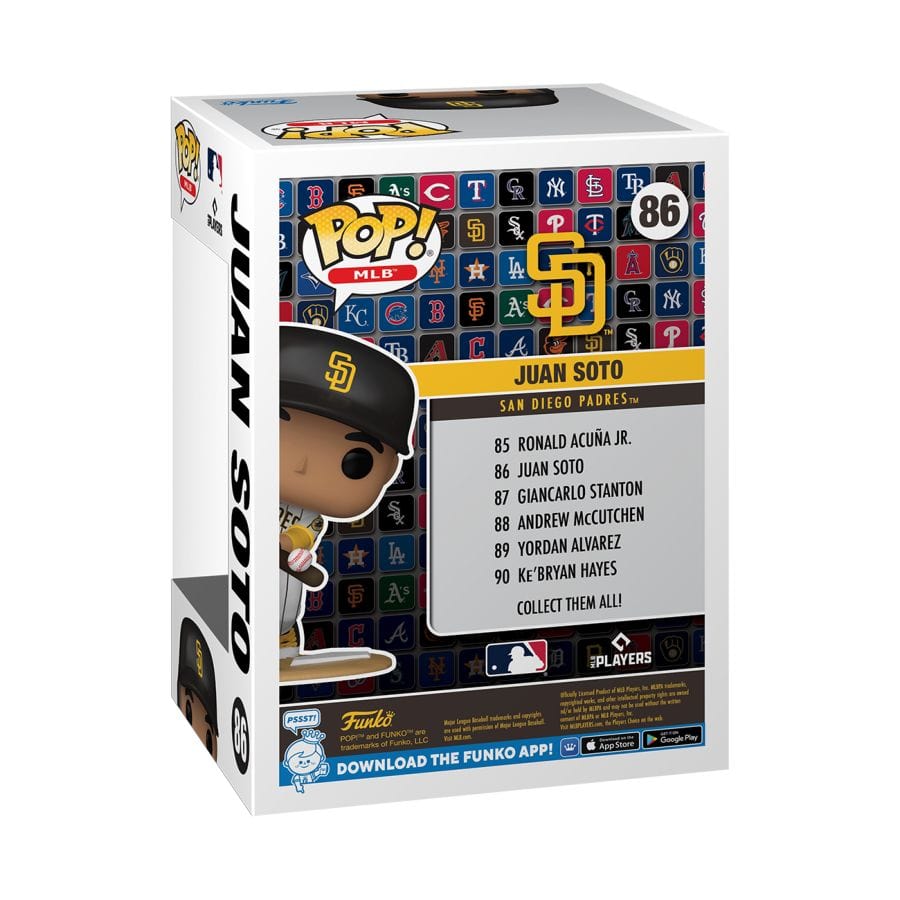 Funko Figures Juan Soto San Diego Padres Funko MLB Pop Vinyl 3.75" Figure - White