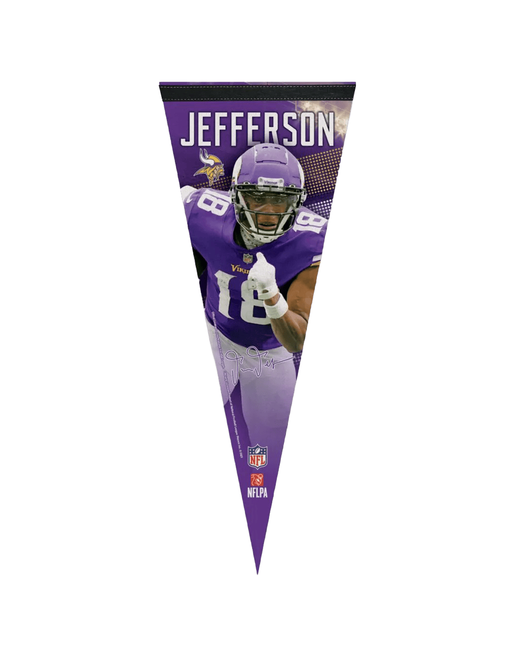 Wincraft Accessories Justin Jefferson Minnesota Vikings Wincraft NFL 12 x 30" Premium Felt Pennant