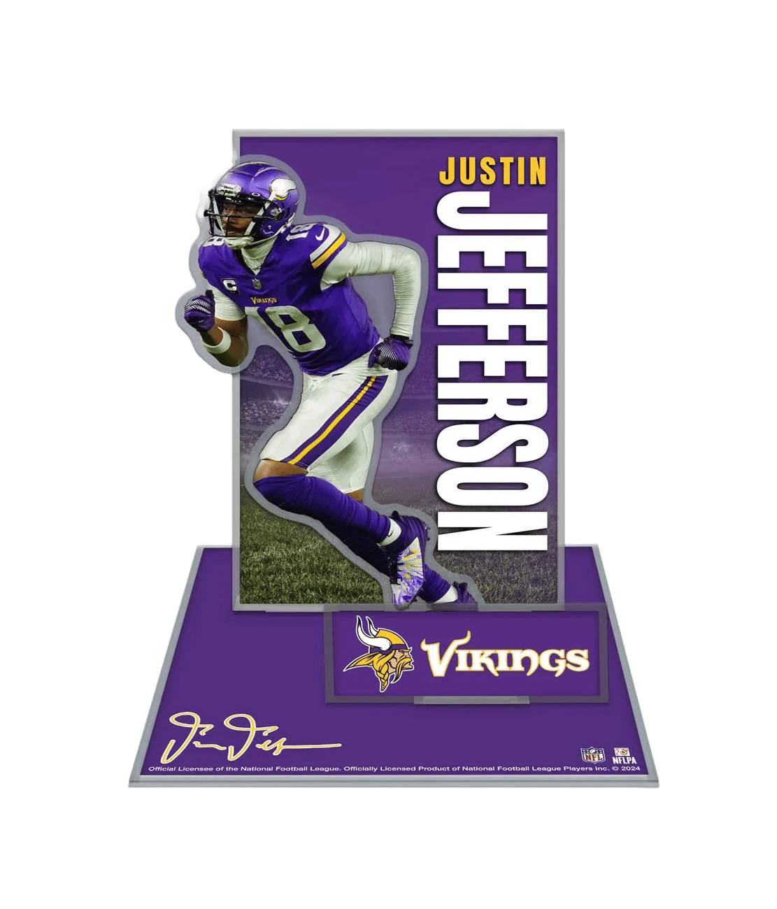 Wincraft Accessories Justin Jefferson Minnesota Vikings Wincraft NFL Acrylic Player Display Stand Set