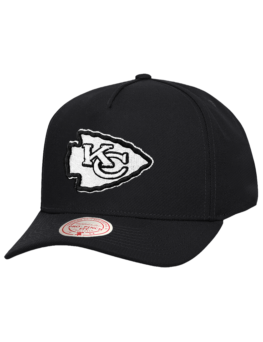Mitchell And Ness Caps Kansas City Chiefs Mitchell & Ness NFL Monochrome Pro Pinch Snapback Hat - Black