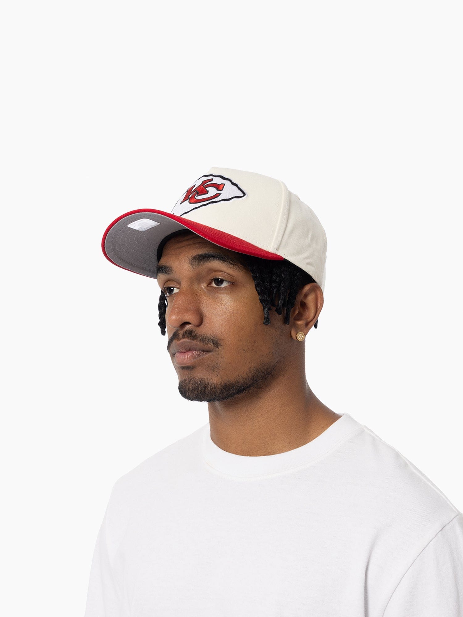 Mitchell And Ness Caps Kansas City Chiefs Mitchell & Ness NFL Team 2T Pro Pinch Snapback Hat - Cream