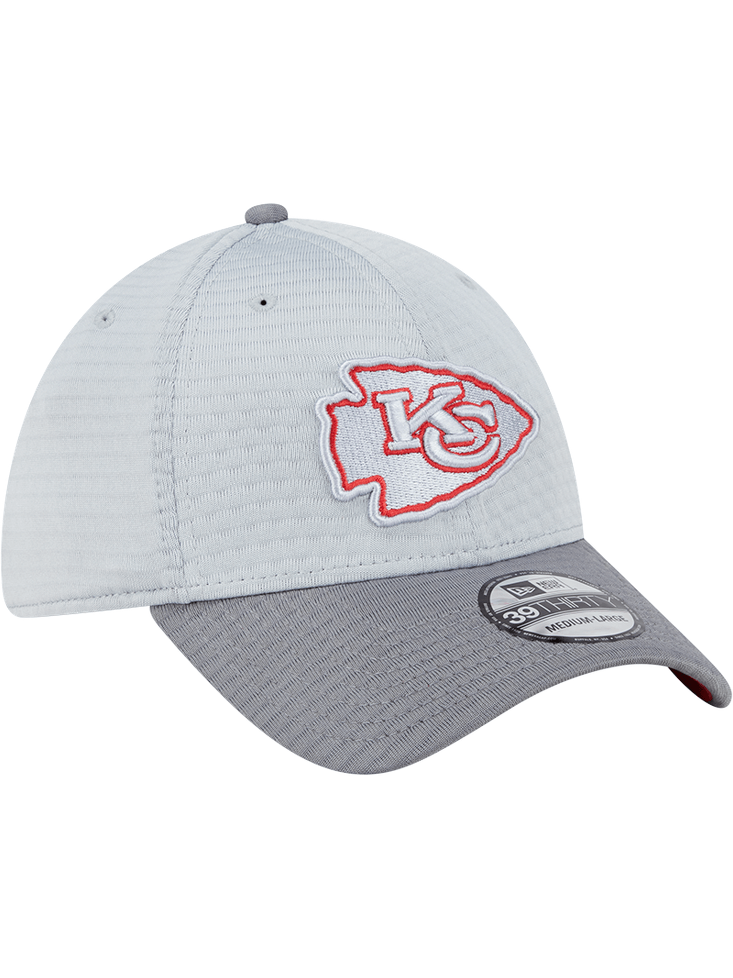 New Era Caps Kansas City Chiefs New Era NFL 24 Training 39THIRTY Stretch-Fit Hat - Grey