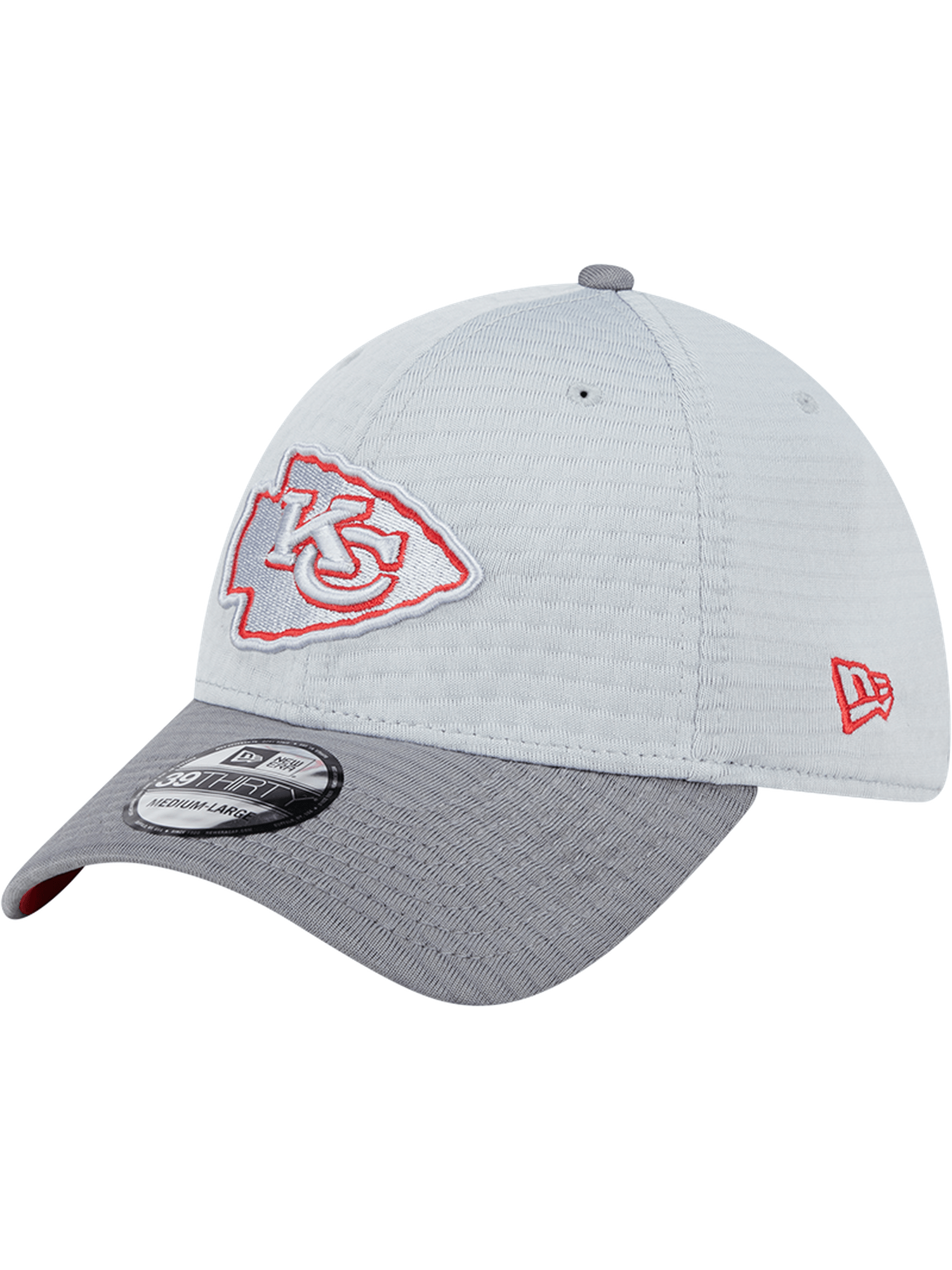 New Era Caps Kansas City Chiefs New Era NFL 24 Training 39THIRTY Stretch-Fit Hat - Grey