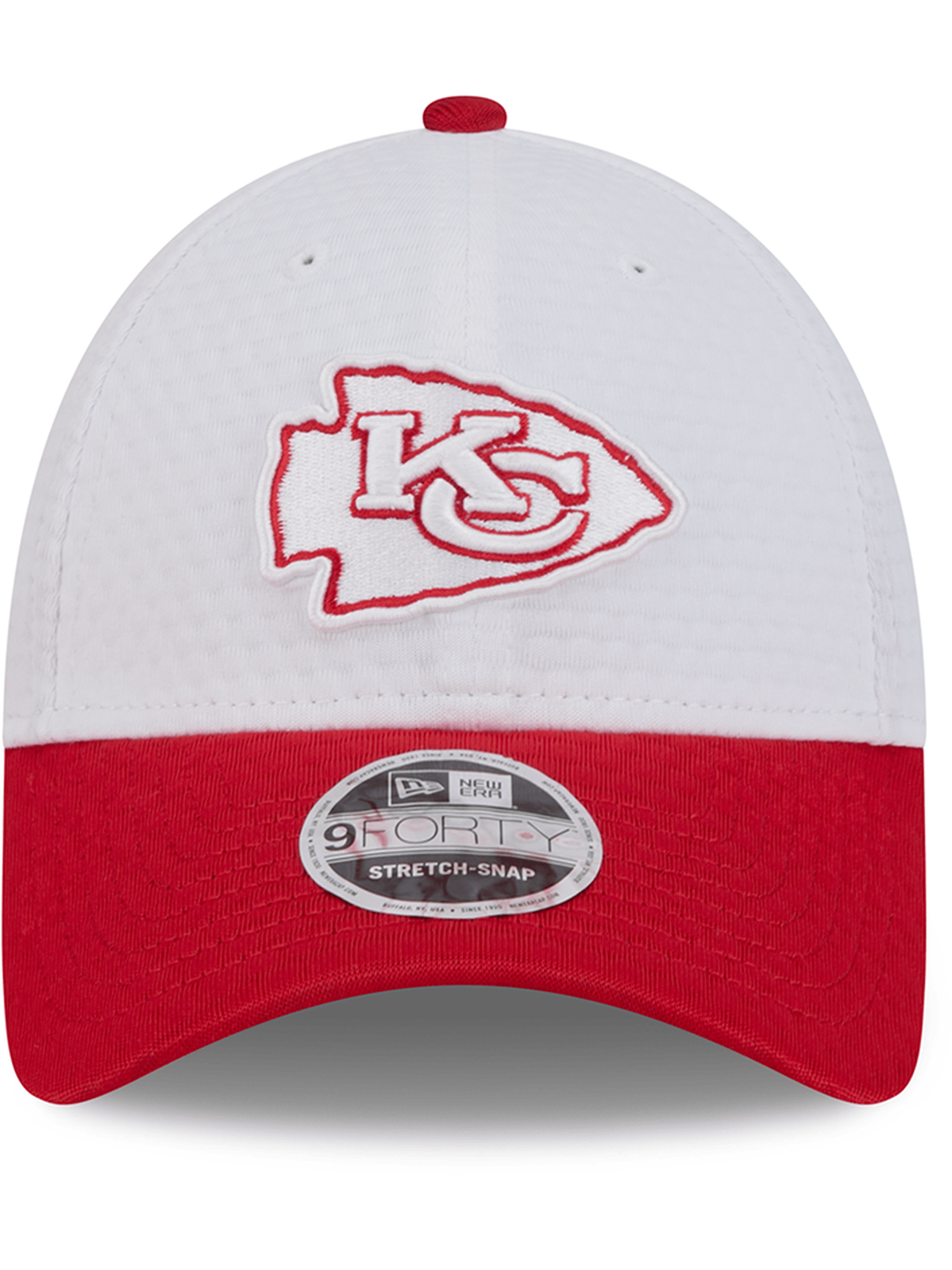 New Era Caps Kansas City Chiefs New Era NFL 24 Training 9FORTY Stretch-Snapback Hat - White