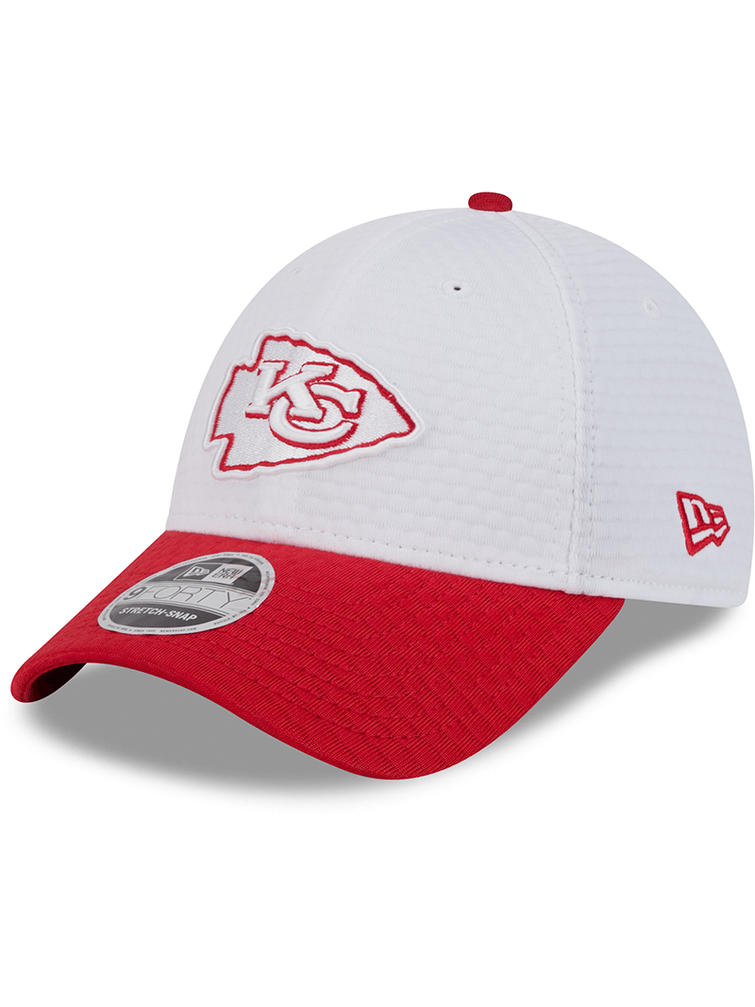 New Era Caps Kansas City Chiefs New Era NFL 24 Training 9FORTY Stretch-Snapback Hat - White