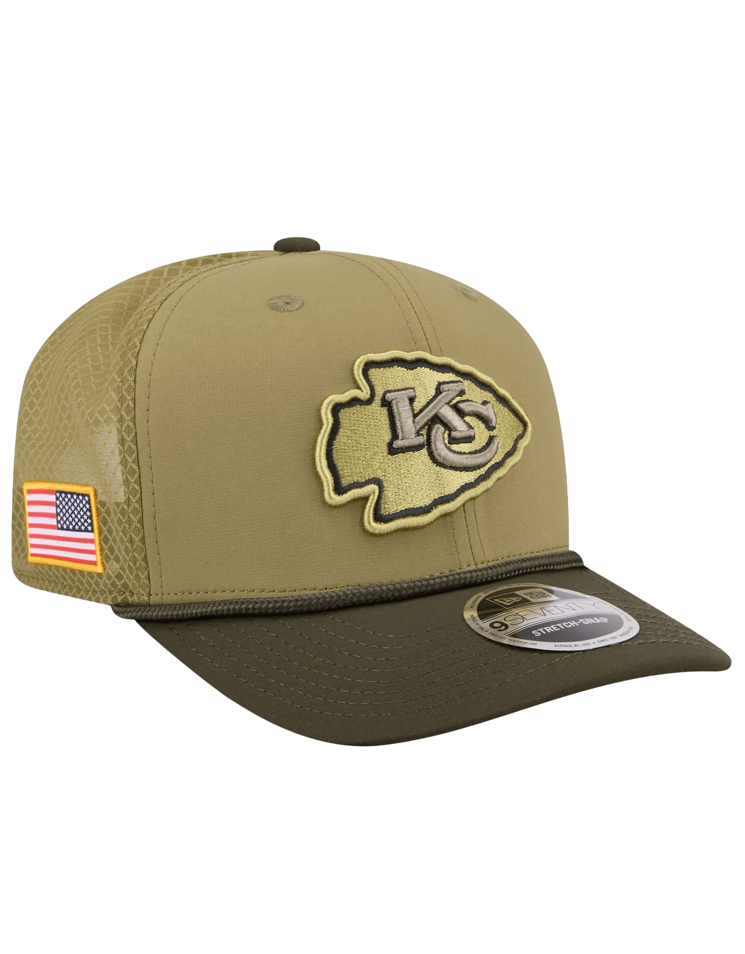 New Era Caps Kansas City Chiefs New Era NFL 25 Salute To Service 9SEVENTY Stretch-Snapback Hat
