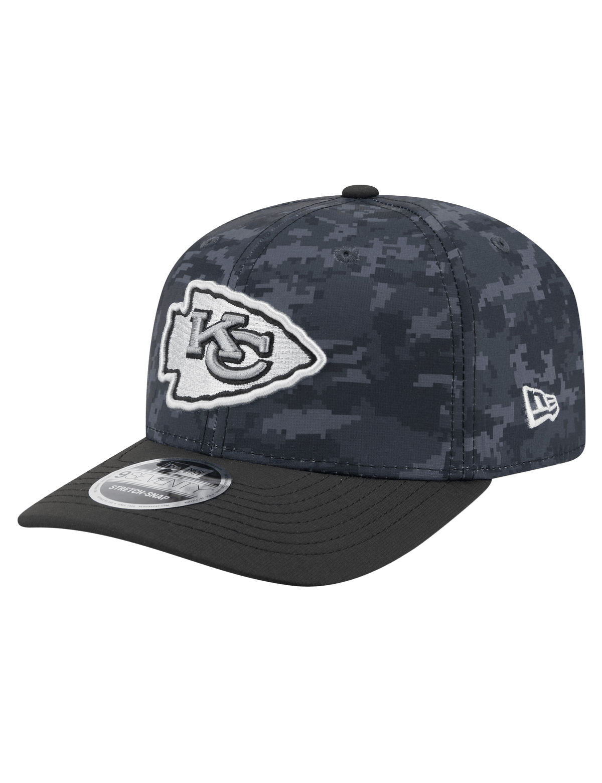 New Era Caps OSFM Kansas City Chiefs New Era NFL 26 Salute To Service 9SEVENTY Sideline Stretch Snapback Hat