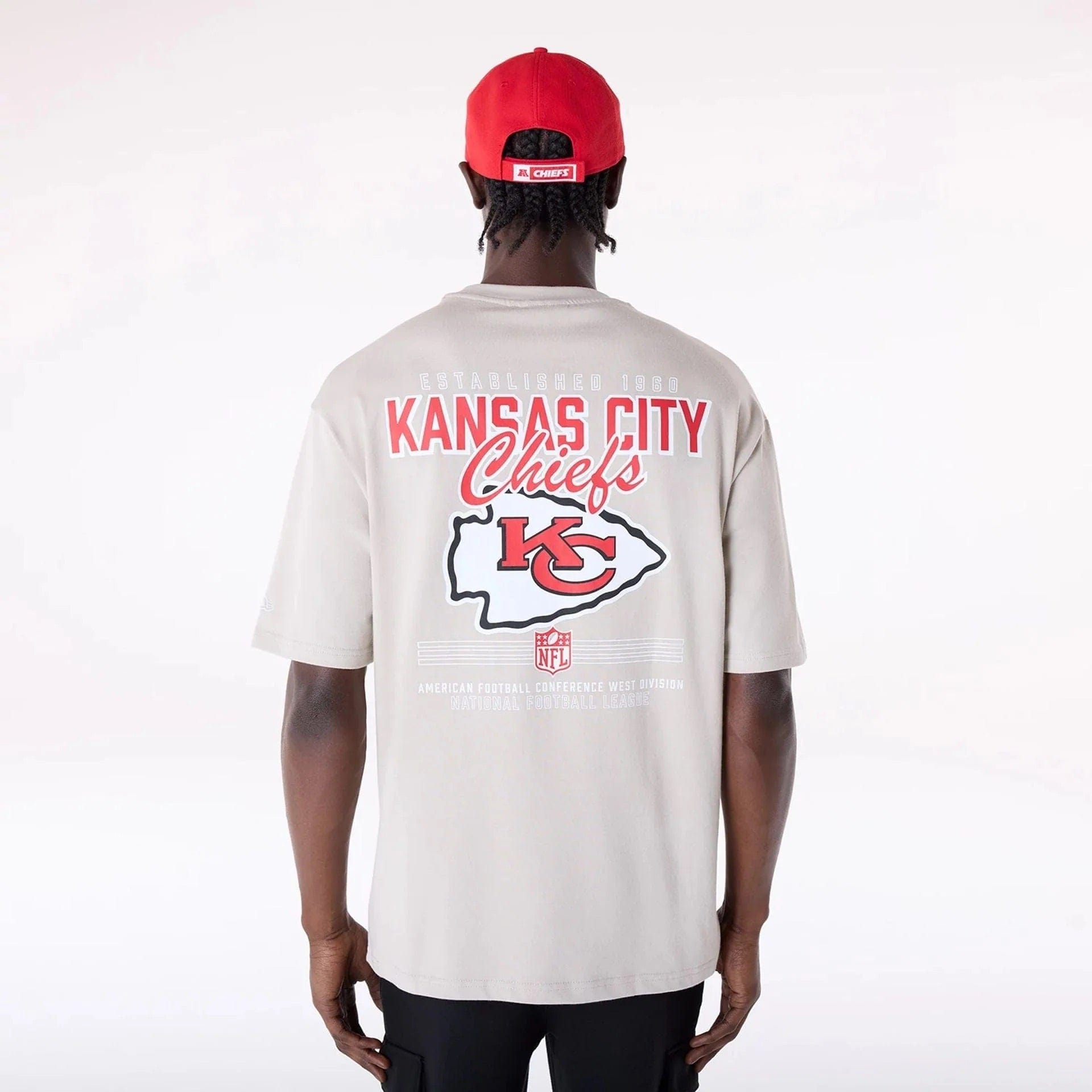 New Era T-Shirts Kansas City Chiefs New Era NFL Graphic Hit Oversized T-Shirt - Stone