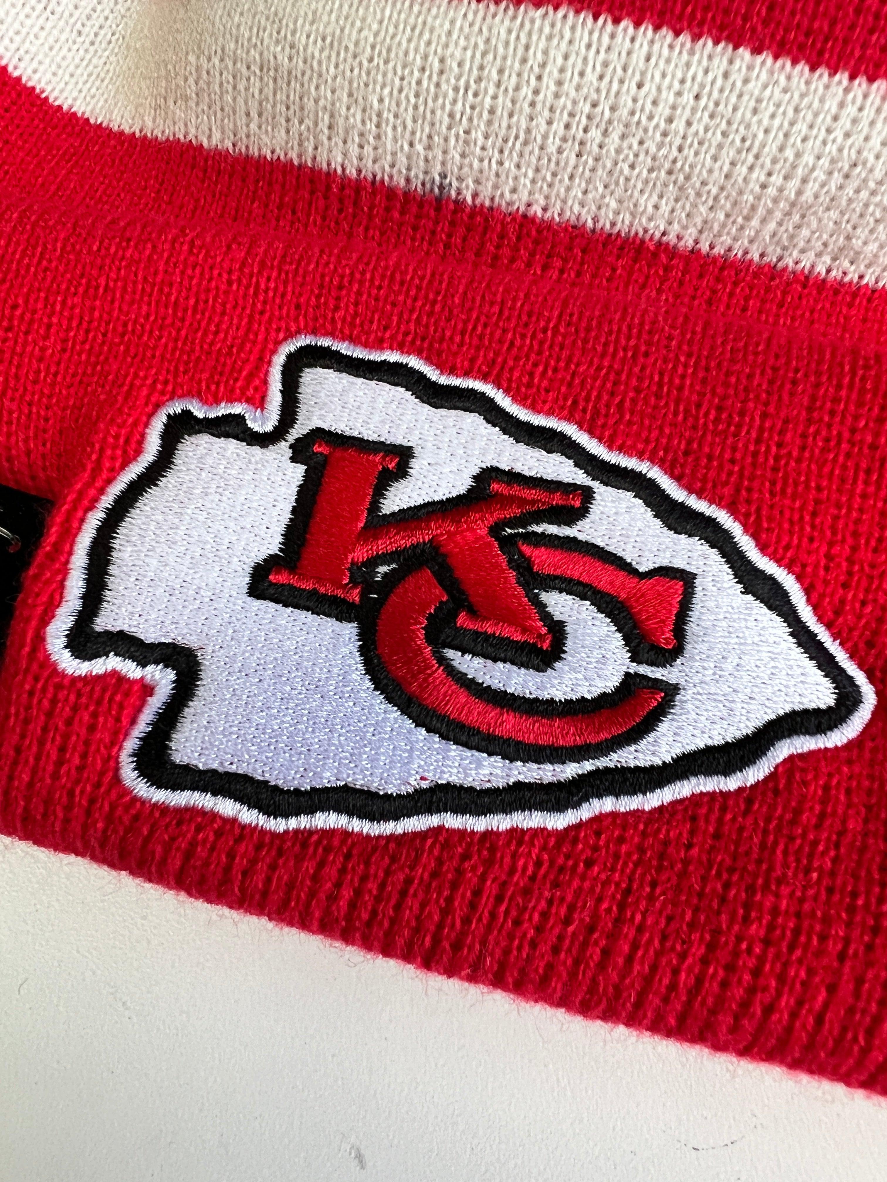 New Era Beanies Kansas City Chiefs New Era NFL Ivory Stripe Knit Beanie - Red