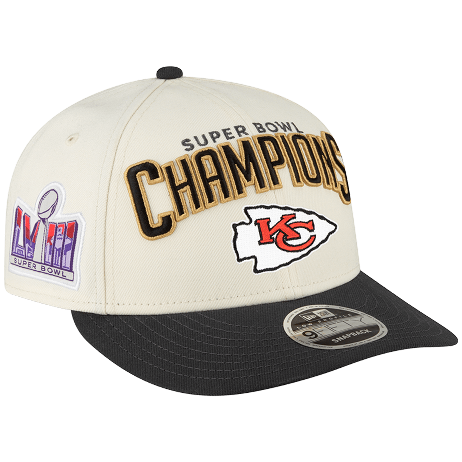 New Era Caps Kansas City Chiefs New Era NFL Super Bowl LVIII Champs 9FIFTY Snapback Hat - Chrome White