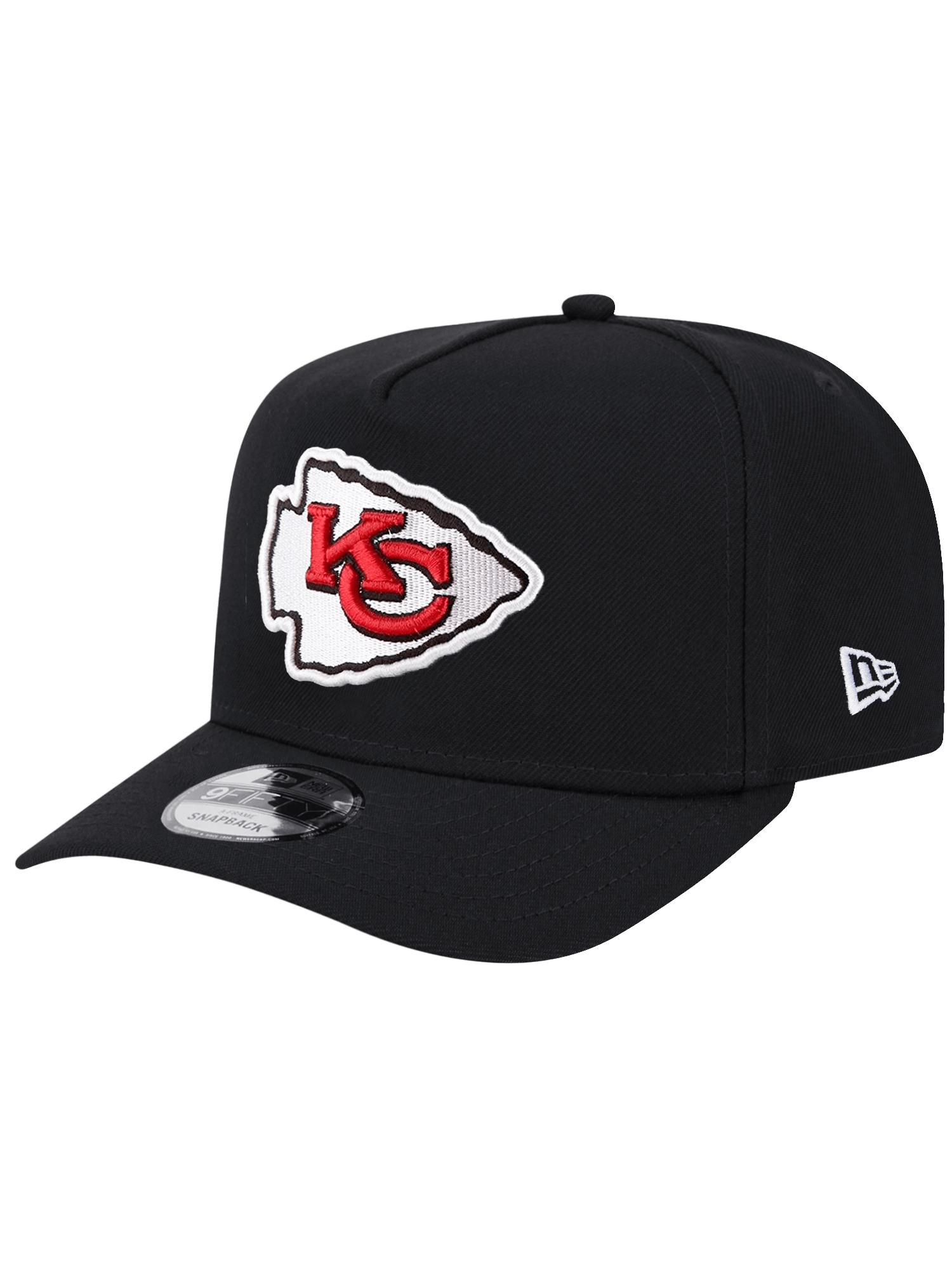New Era Caps Kansas City Chiefs New Era NFL Team 9FIFTY A-Frame Pre-Curved Snapback Hat - Black