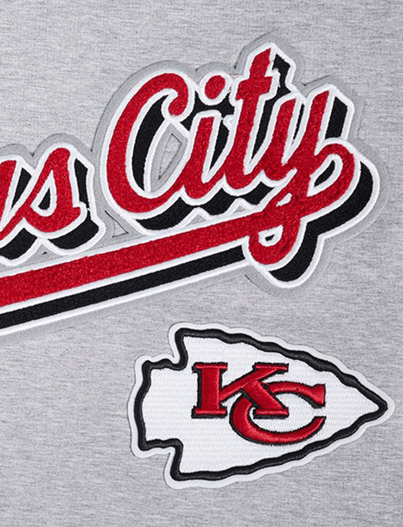Pro Standard T-Shirts Kansas City Chiefs Pro Standard NFL Script Tail Flex T-Shirt - Grey Marle