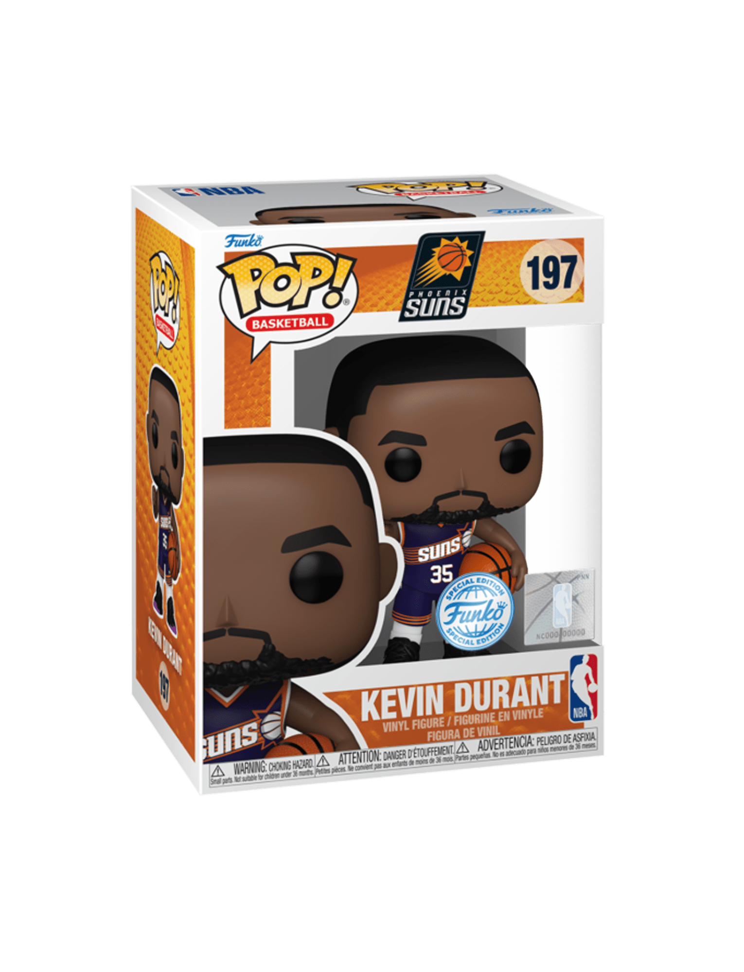 Funko Figures Kevin Durant Phoenix Suns Funko NBA 197 Pop Vinyl Figure