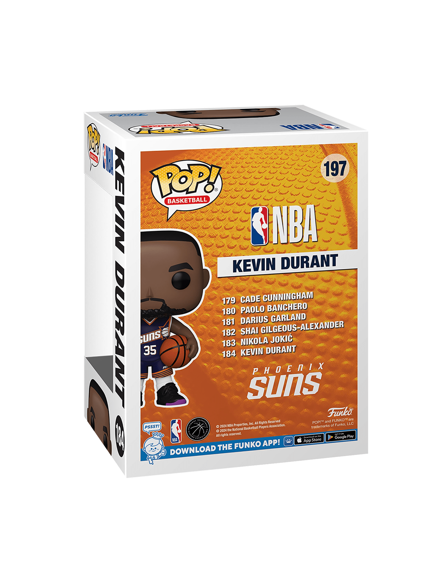 Funko Figures Kevin Durant Phoenix Suns Funko NBA 197 Pop Vinyl Figure