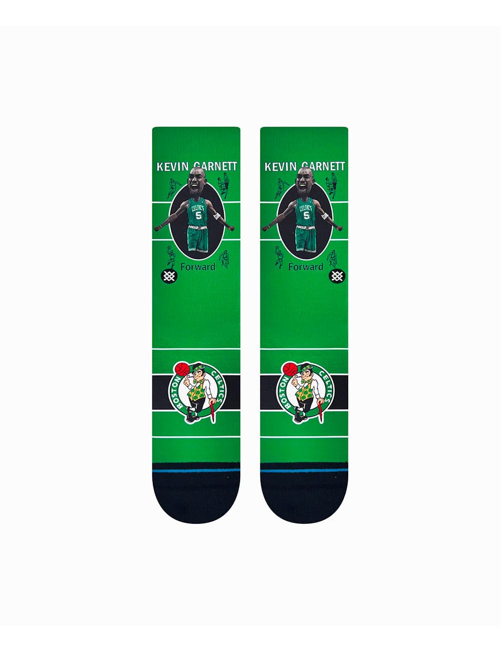 Stance Socks Large (9-12 US) Kevin Garnett Boston Celtics Stance NBA Retro Big Head Crew Socks