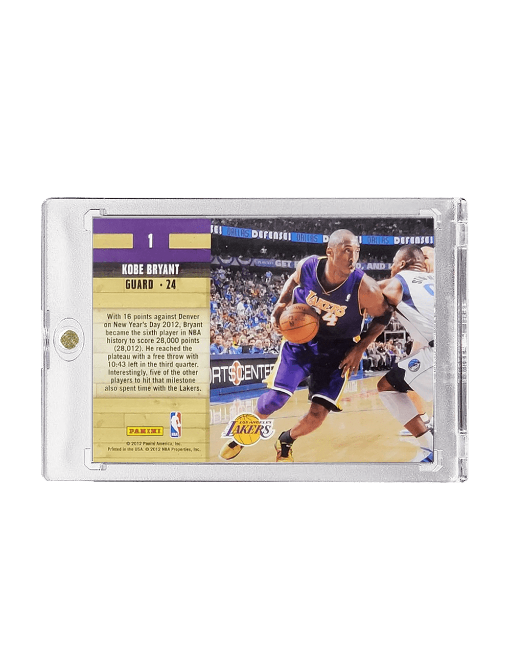 Panini Cards Kobe Bryant Los Angeles Lakers Panini NBA 11-12 Hoops Courtside Card